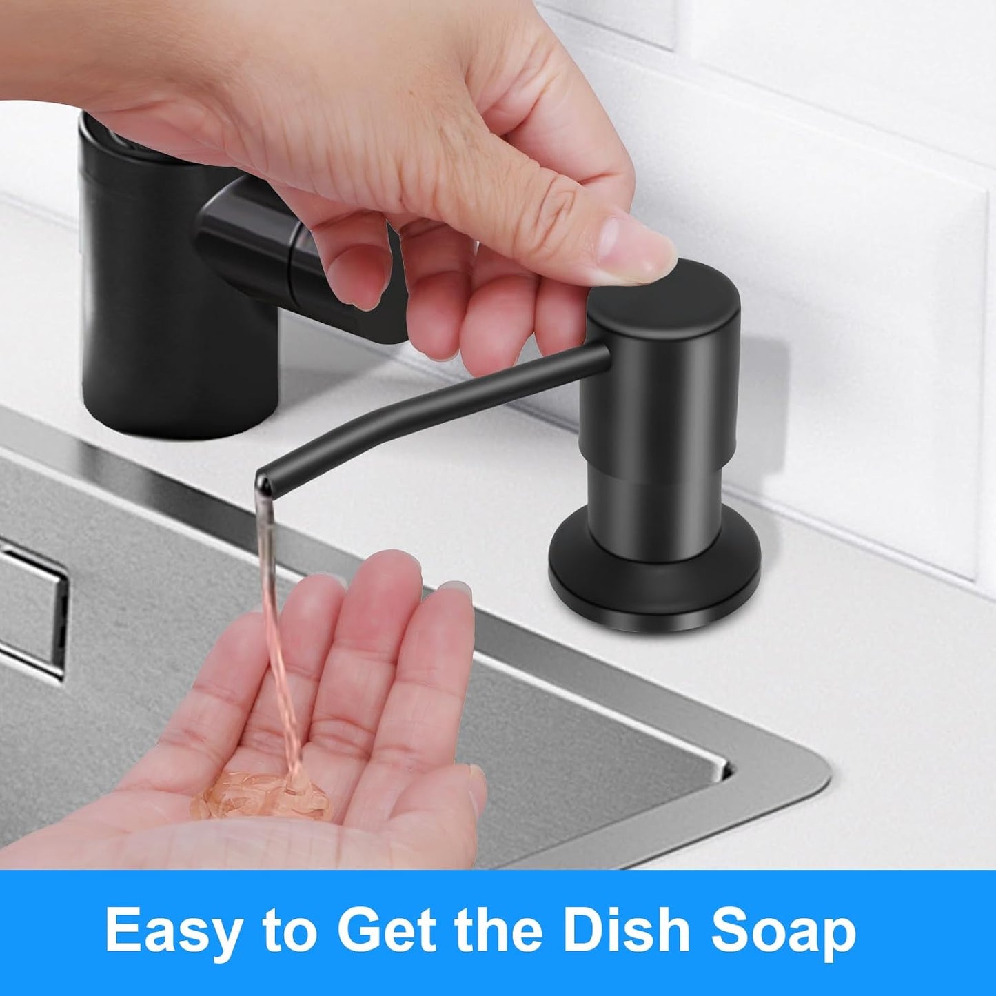 Soap Dispenser Kitchen Sink, Sink Soap Dispenser, 47" Extension Tube kit, Dish Soap Dispenser Pump