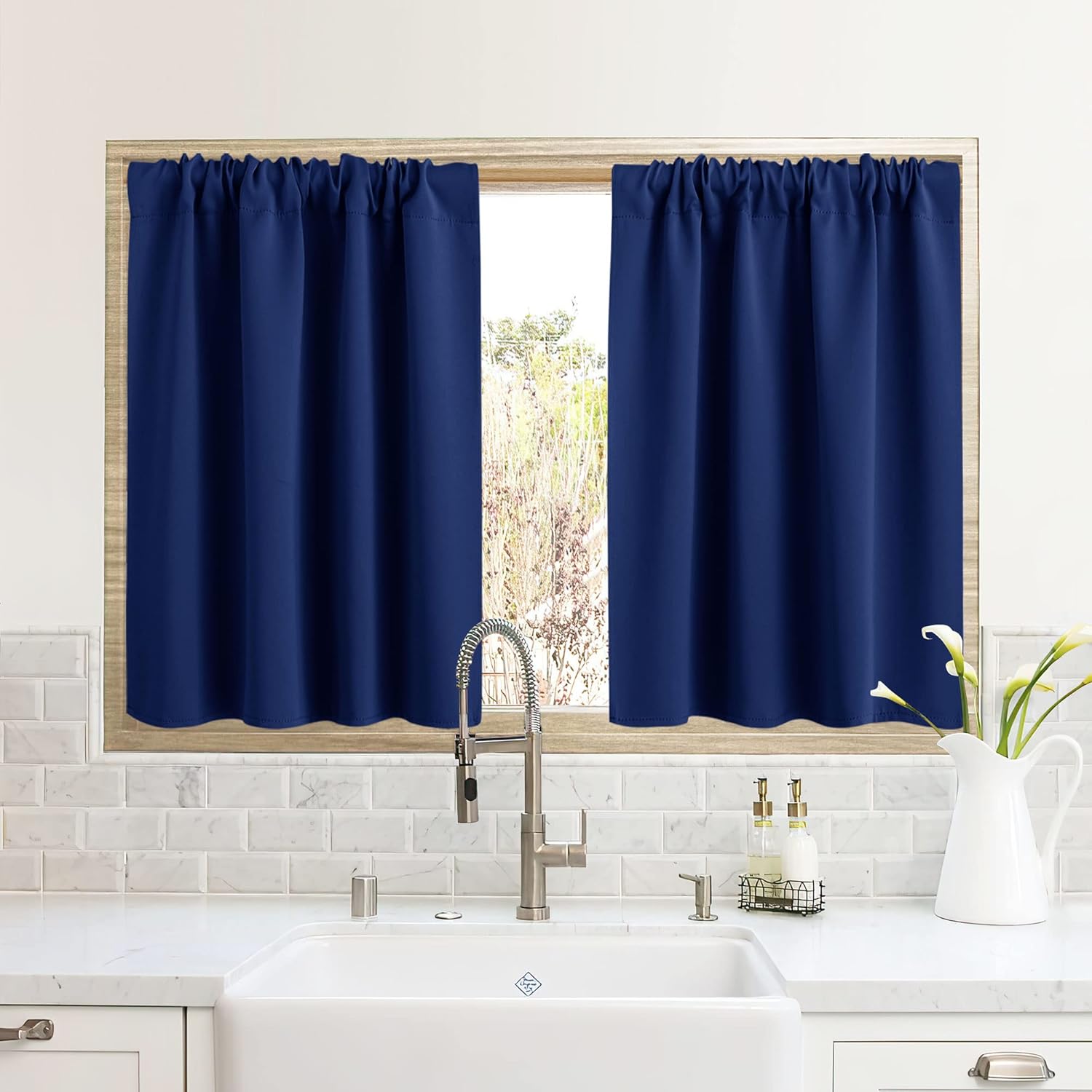 RYB HOME RV Camper Door Window Curtains -Blackout Privacy Curtains & Drapes for Bathroom Bedroom