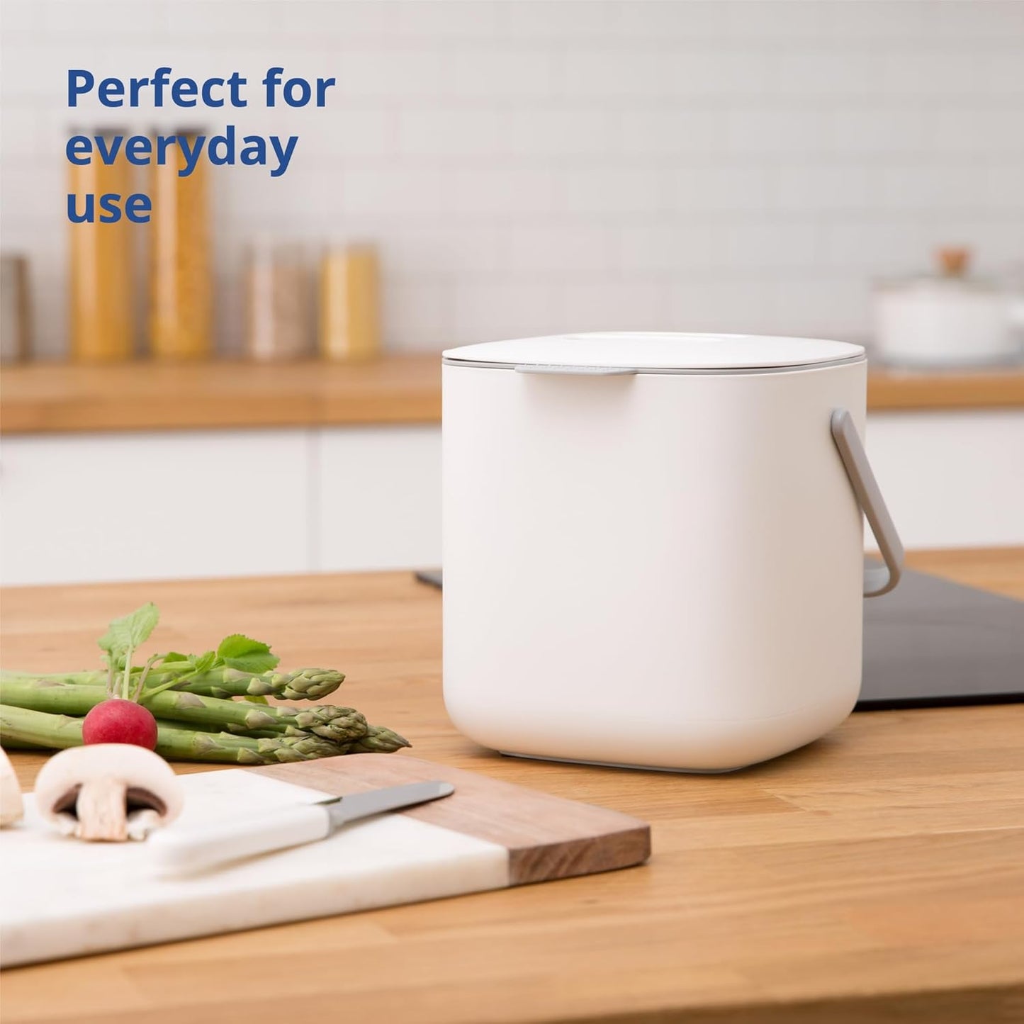 Blue Ginkgo Kitchen Compost Bin [2.6L / 0.69 GAL] – Filter-Free, Odor-Tight Countertop Food Waste