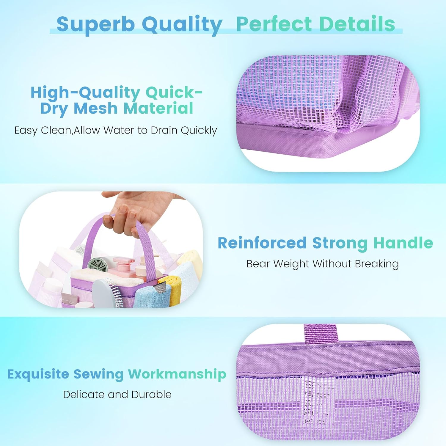 Camping Essentials Shower Caddy Portable for College Dorm Room Essentials for Girls with 9