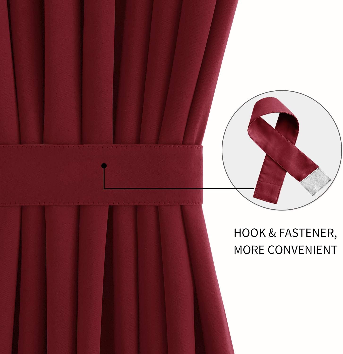 DWCN French Door Curtains – Rod Pocket Thermal Blackout Curtain for Doors with Glass Window