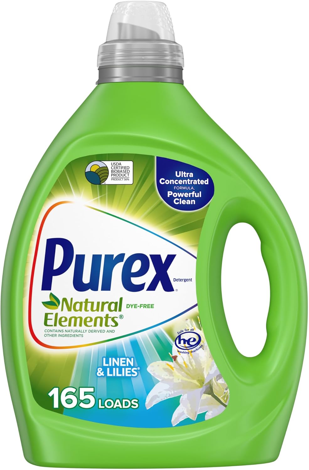Purex Liquid Laundry Detergent, Ultra Concentrated, Natural Elements Linen & Lilies, 82.5 Ounce