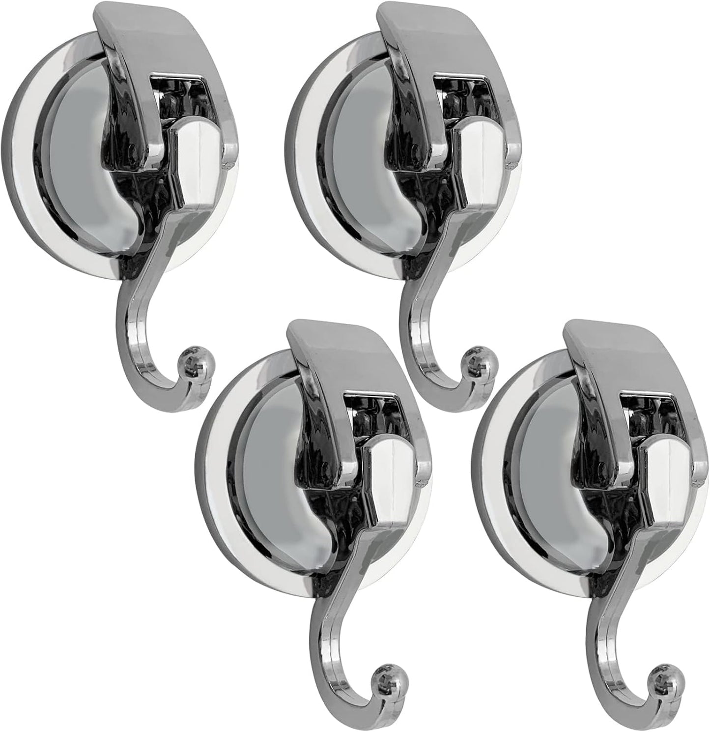 Suction Cup Hooks - Heavy Duty Glass, Reusable, No Hole Punched, for Bathroom Robe & Garland