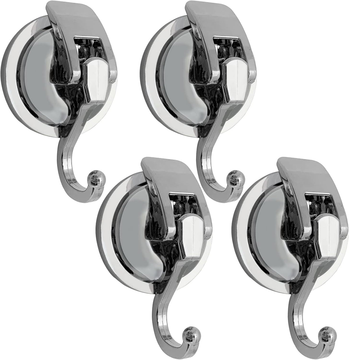 Suction Cup Hooks - Heavy Duty Glass, Reusable, No Hole Punched, for Bathroom Robe & Garland