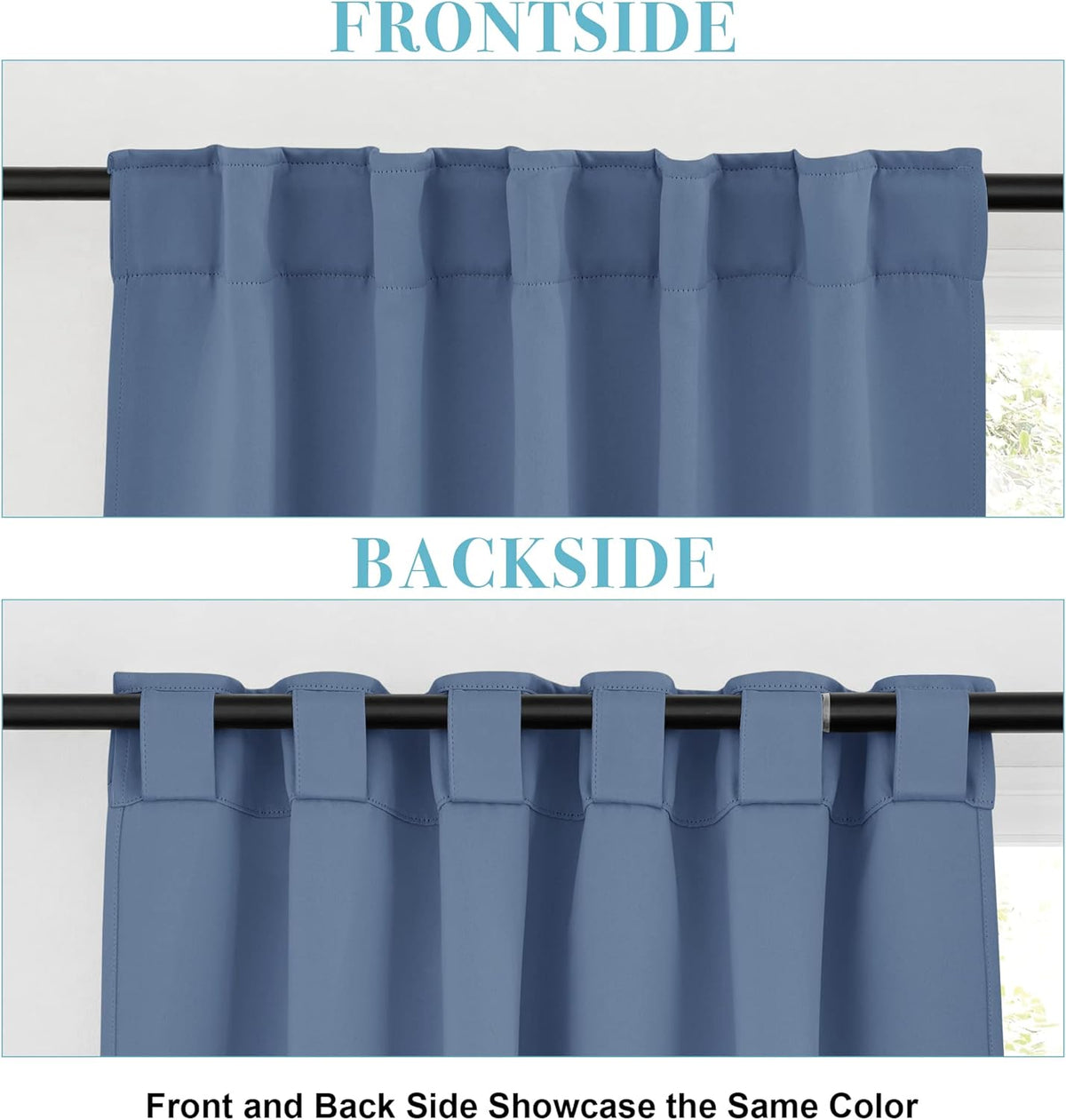RYB HOME Small Window Curtains - Blackout Insualting Privacy Curtains for Kids Bedroom Kitchen