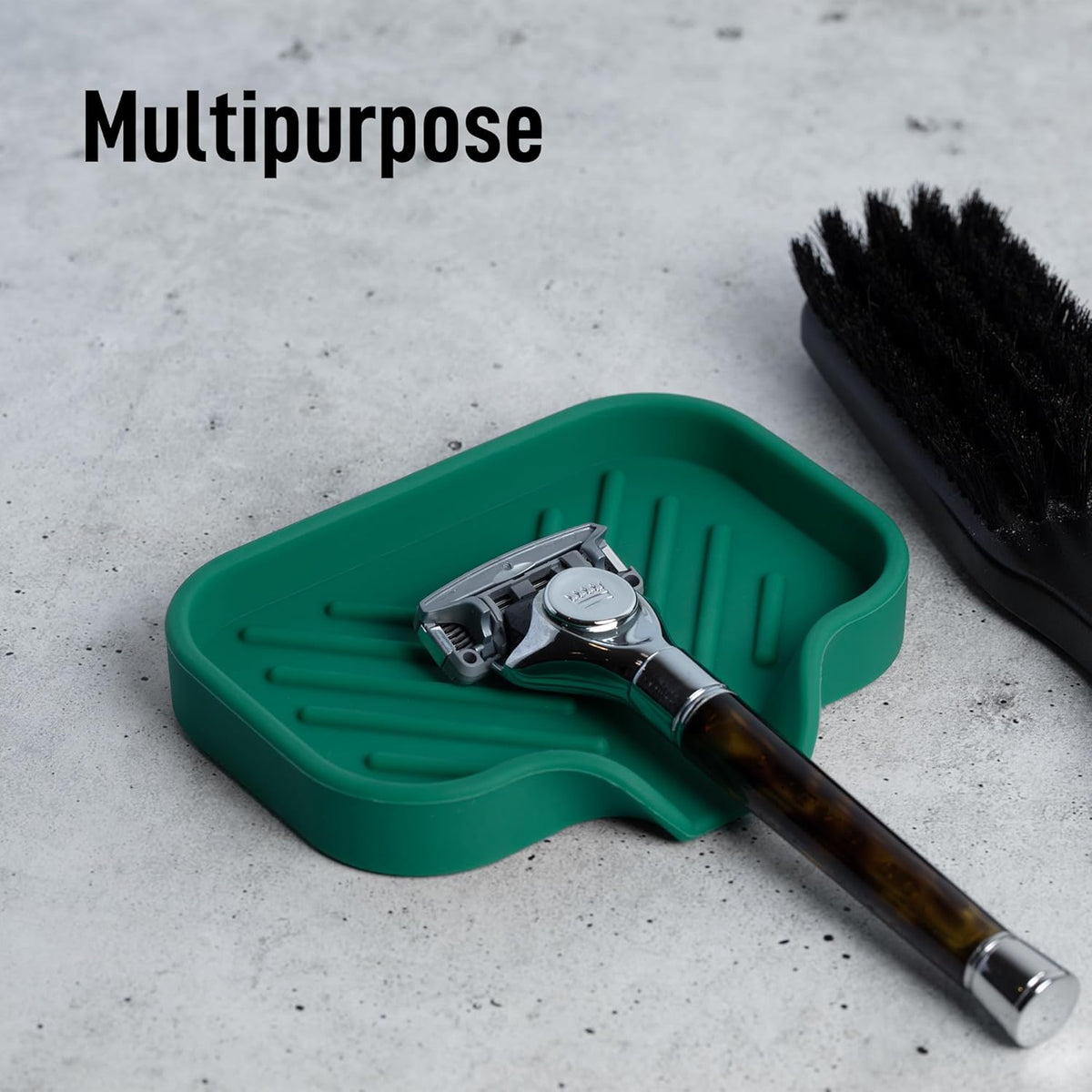 Zulay Kitchen Small Silicone Sponge Holder (4.9x3.3”) – Space-Saving Sink Organizer Tray for