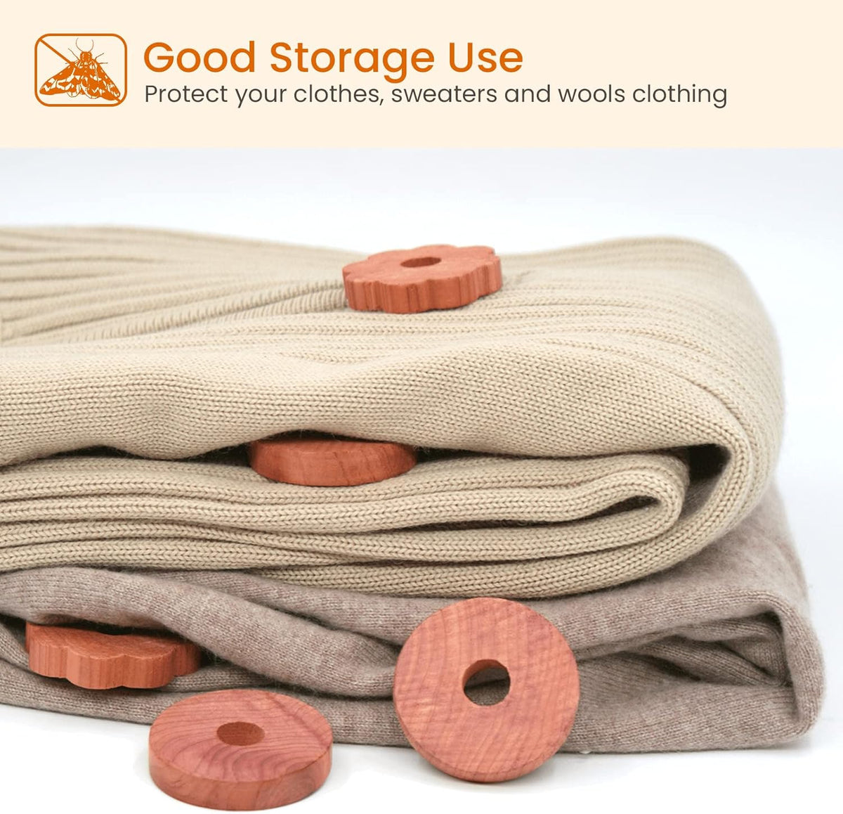 Homode Cedar Chips and Bags, Fresh Cedar Wood Rings and Sachets for Clothes and Shoes Storage