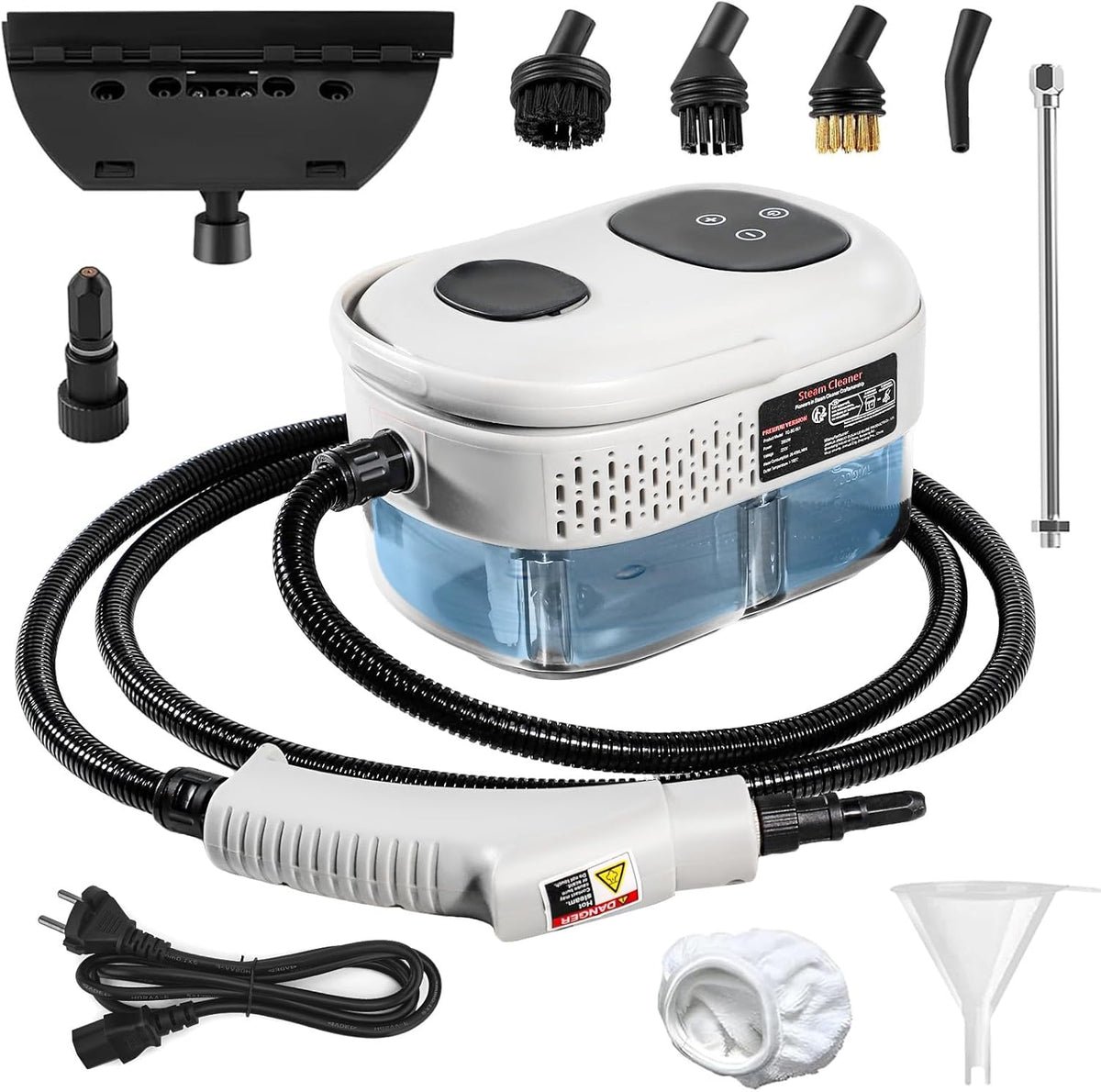 Handheld Steam Cleaner, 1000ml Water Tank, 15S Heat-up Time, Multipurpose Steamer for Home Use
