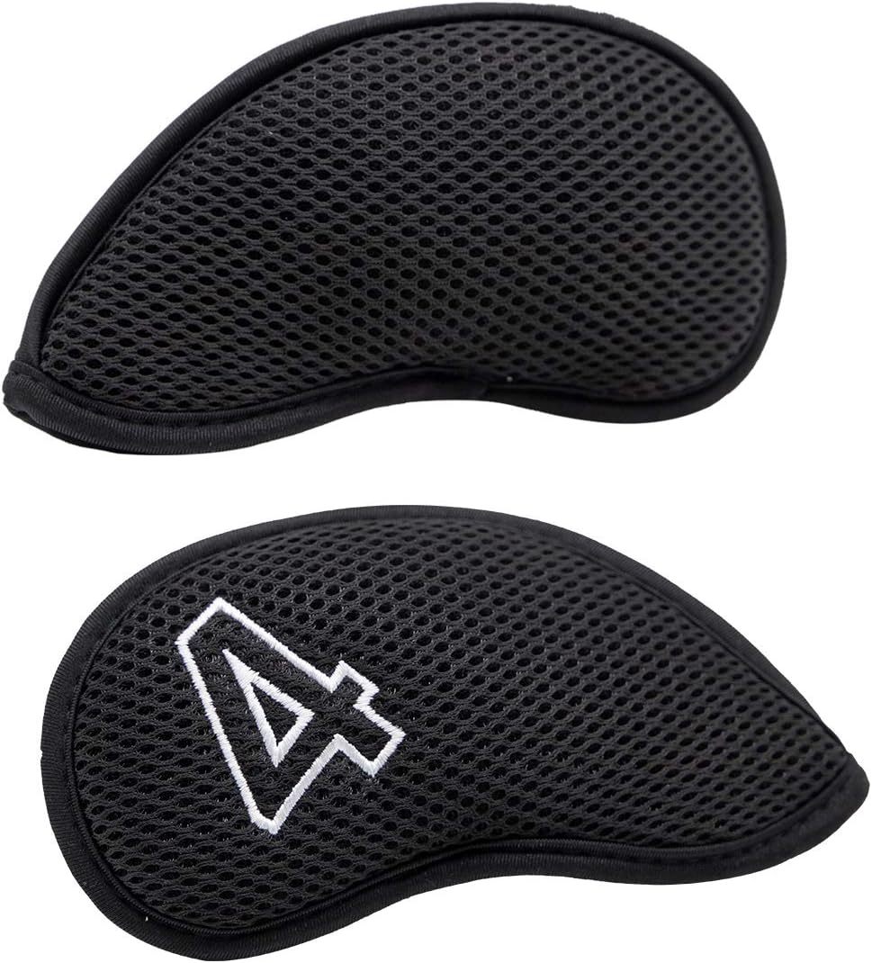 Montela Golf Iron Covers,Golf Iron Head Covers Mesh Golf Iron Covers Set 10pcs Golf Iron