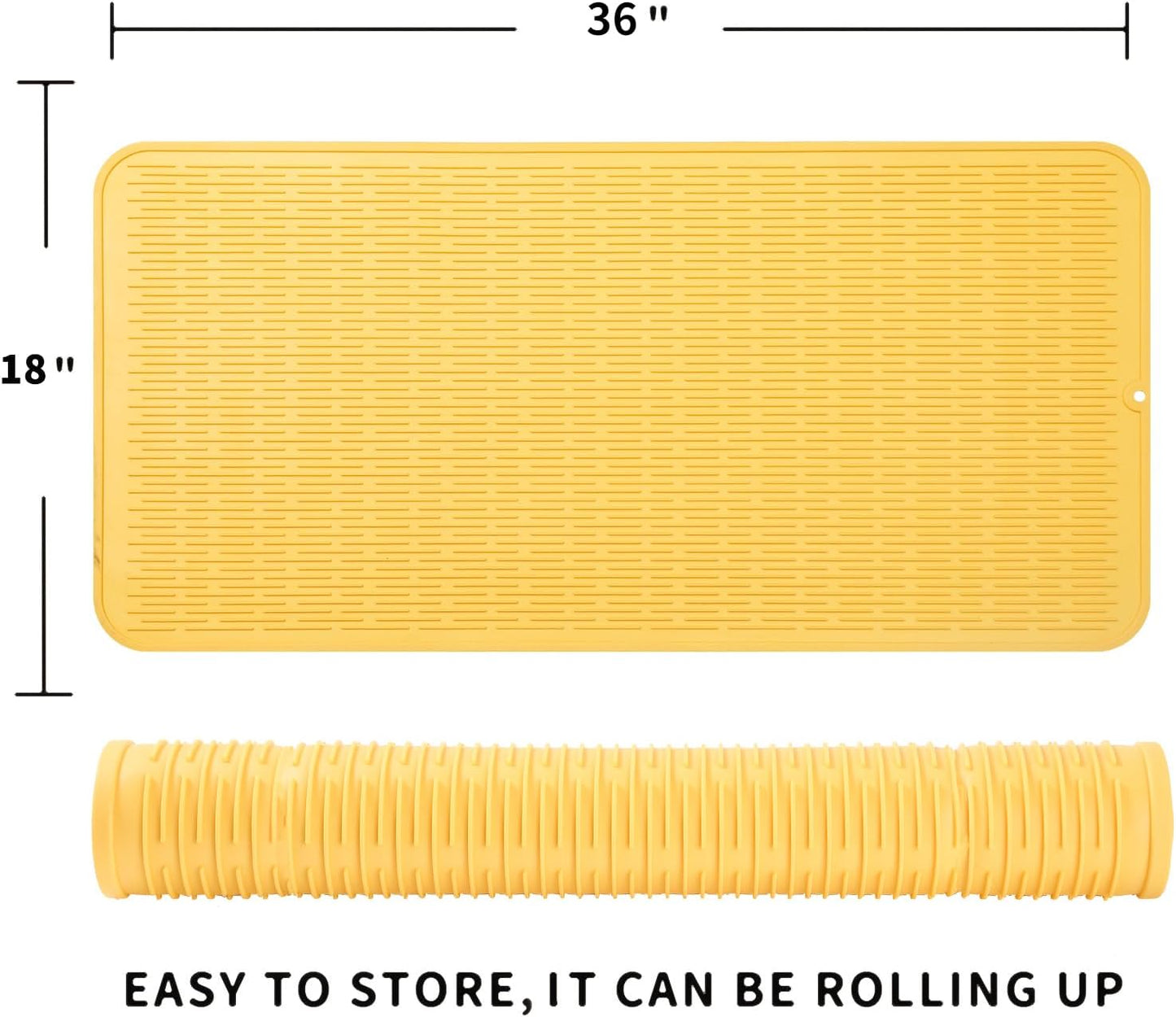 Silicone Dish Drying Mat for Multiple Usage,Easy clean,Eco-friendly,Heat-resistant Silicone Mat for