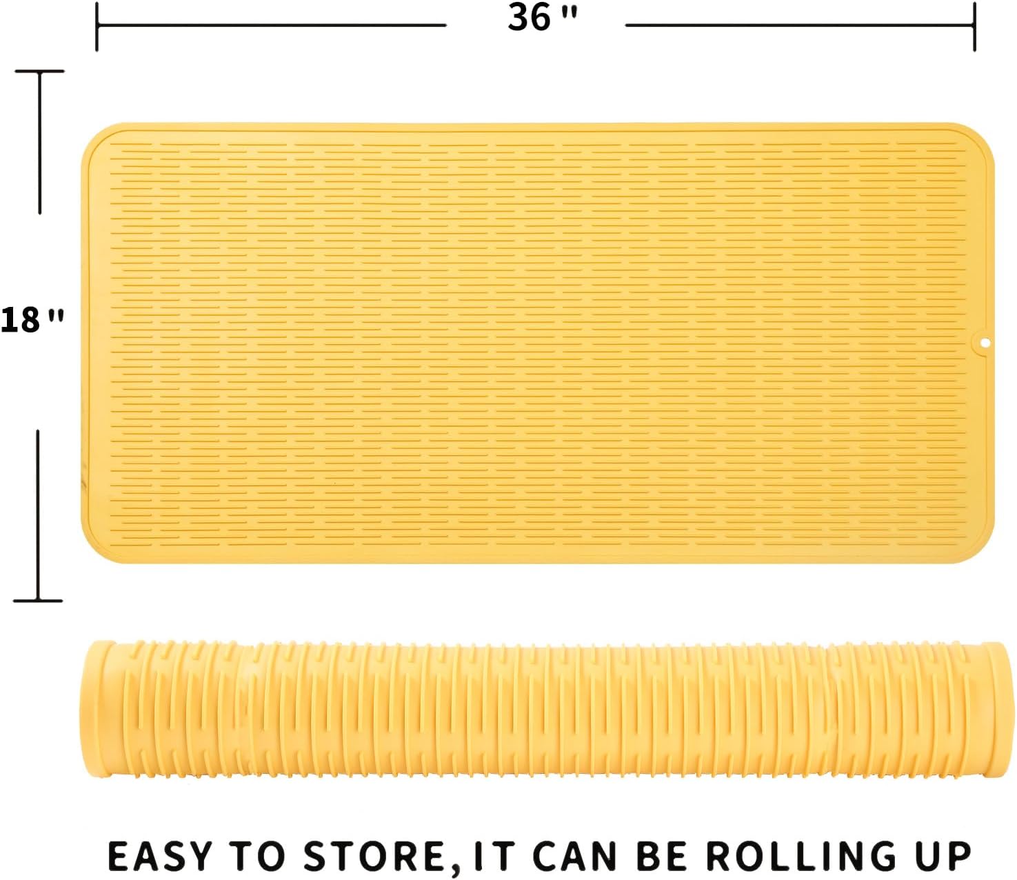 Silicone Dish Drying Mat for Multiple Usage,Easy clean,Eco-friendly,Heat-resistant Silicone Mat for