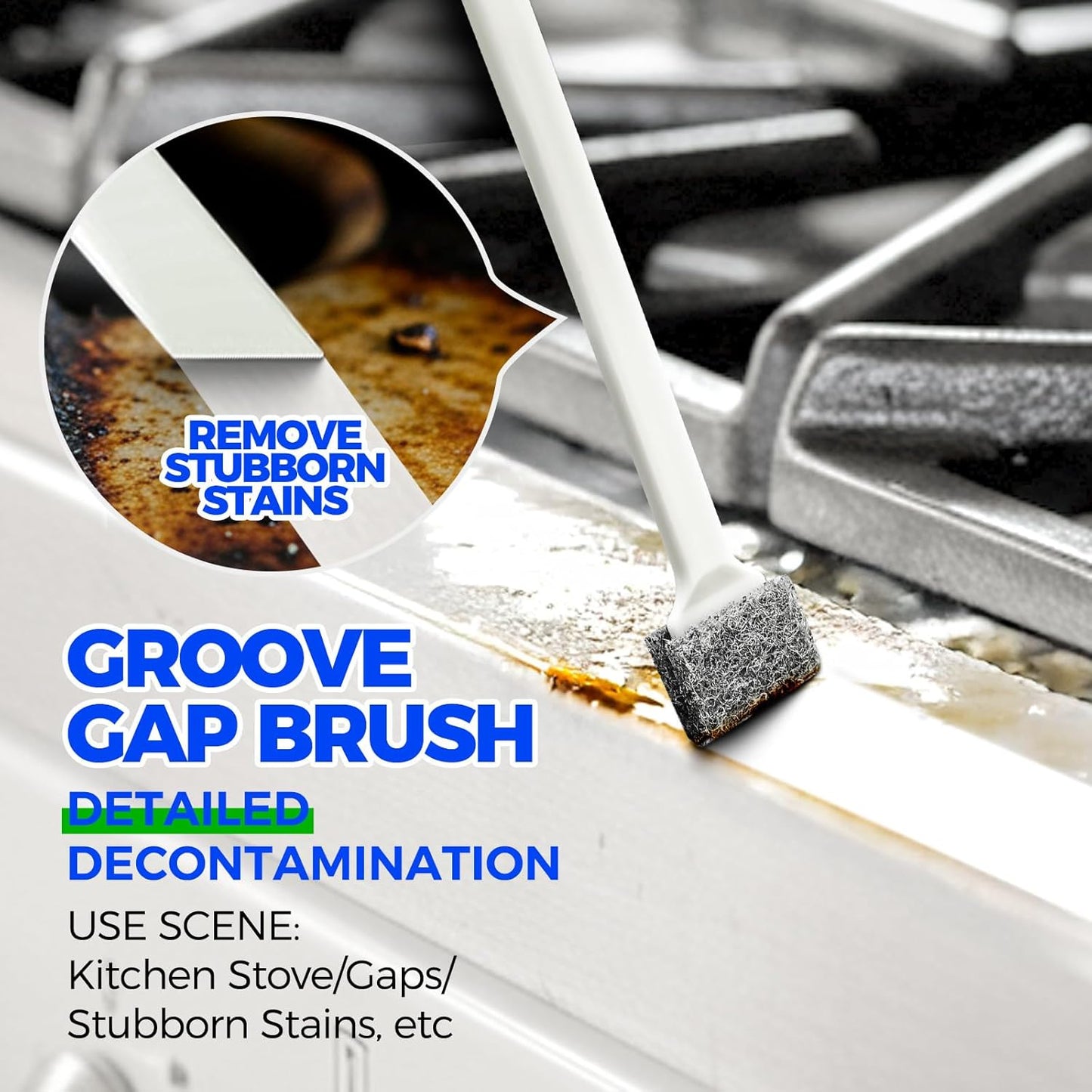 Holikme Cleaning Brush Set for Household Use, Scrub Brush, Kitchen Brush, Tile Lines Brush for