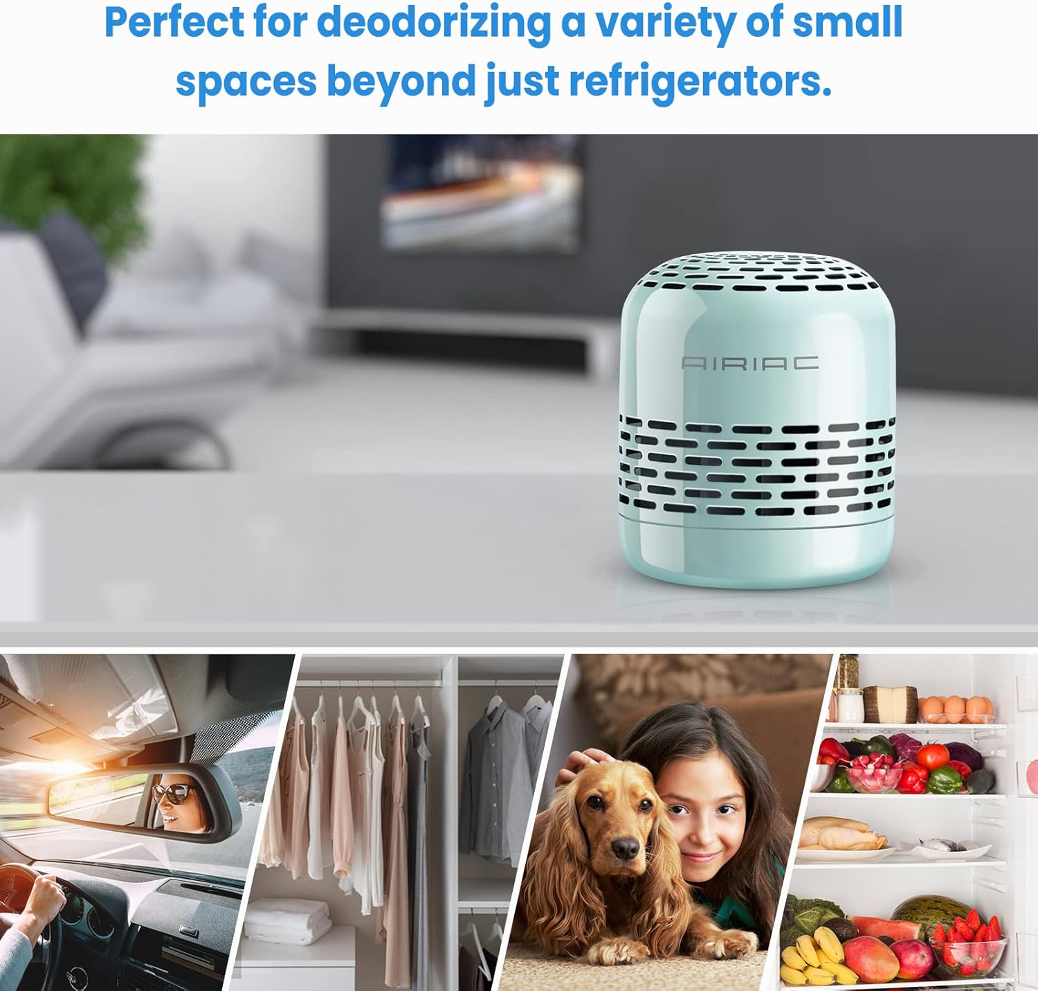 Fridge Deodorizer,10-Year Refrigerator Deodorizer Odor Eliminator,Replaces Baking Soda for Fridge