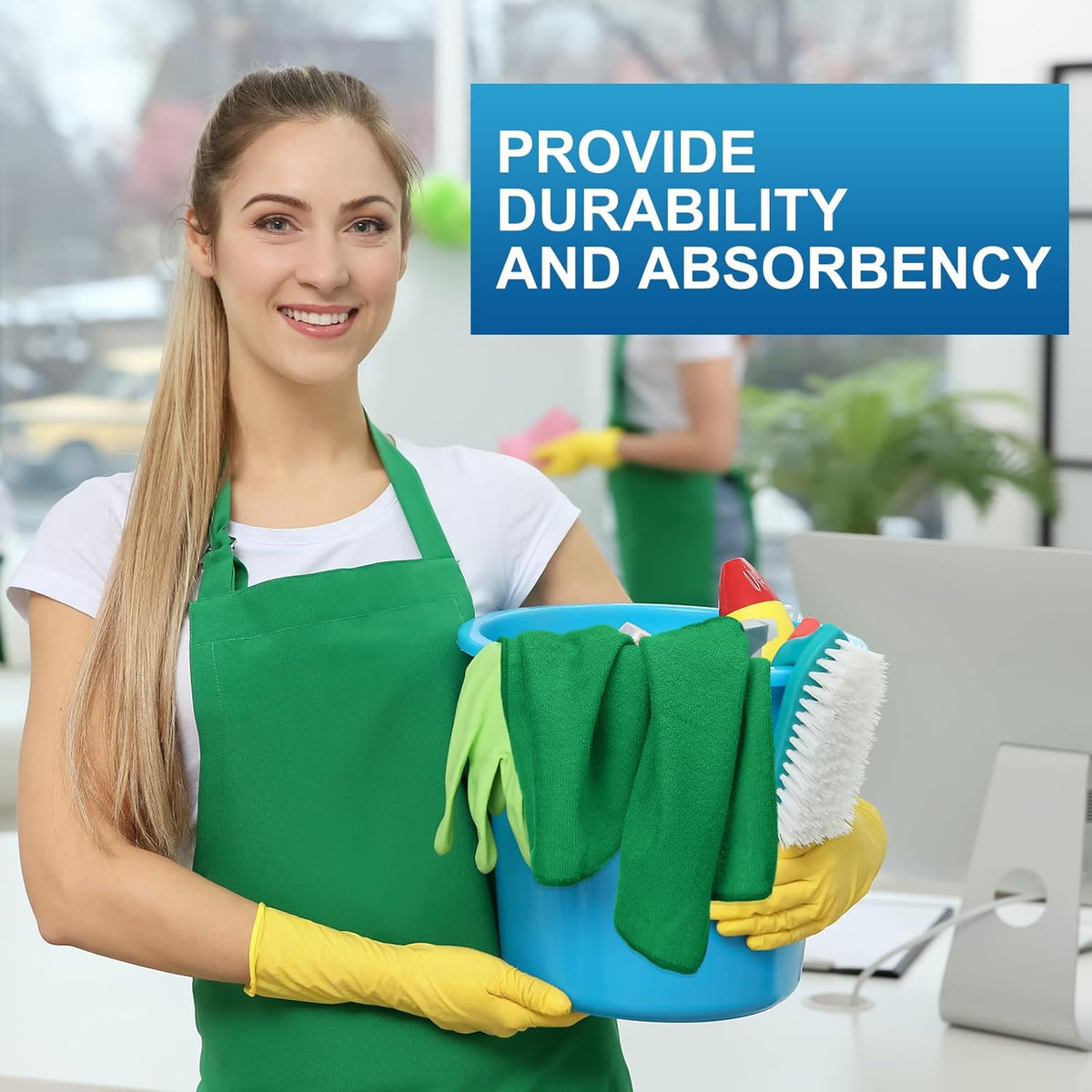 Tenare 100 Pack 12'' x 12'' Microfiber Cleaning Cloths Reusable Cleaning Rags Bulk Microfiber