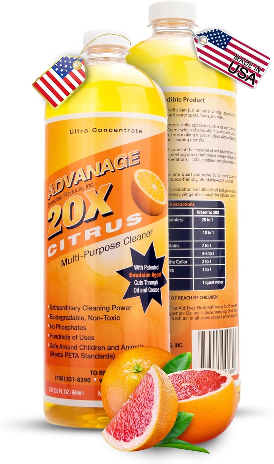 All Purpose Cleaner Concentrate - Advanage 20X The Wonder Cleaner Citrus for All Surfaces Around