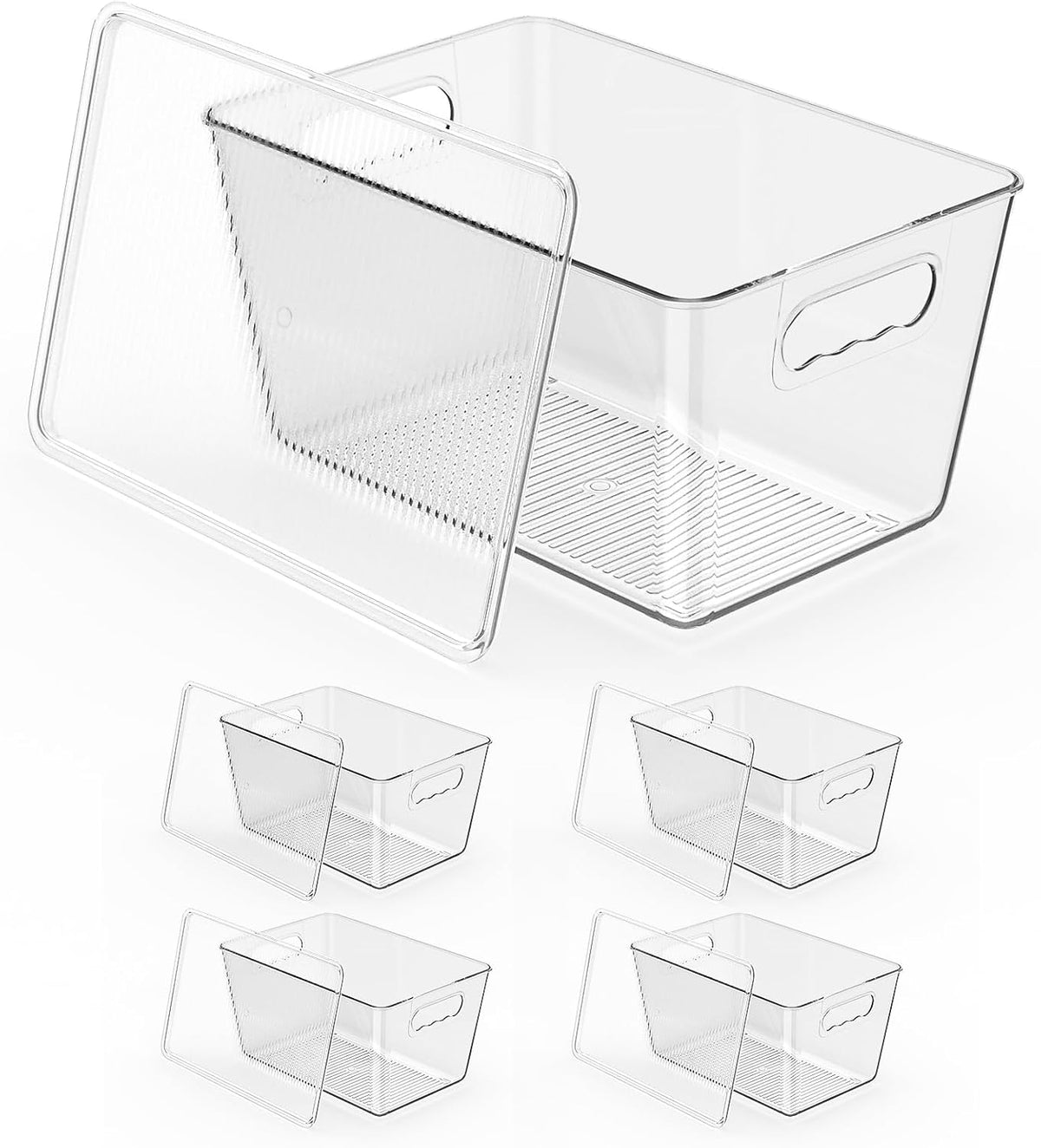 Clear Plastic Storage Bins, Pantry Organizers & Storage Containers, Cabinet Organizer, Home