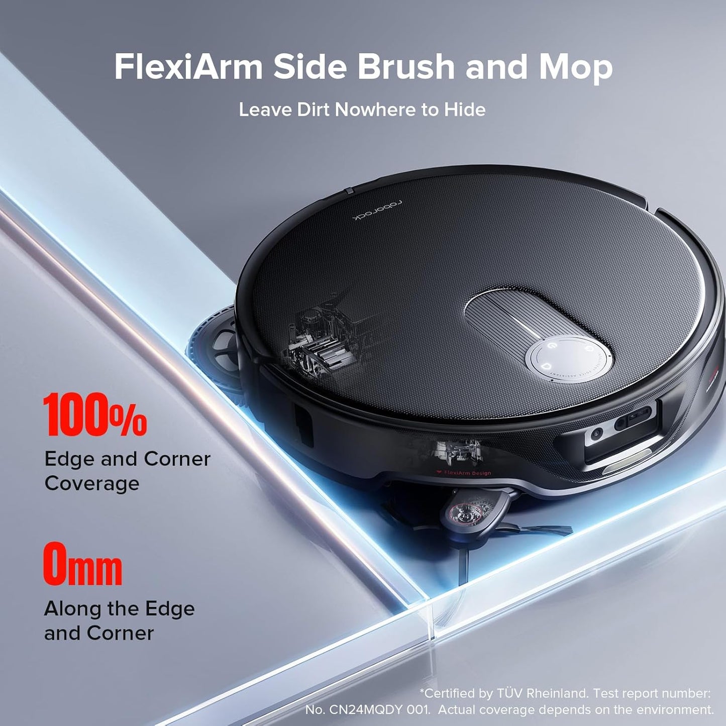 roborock Qrevo Slim Robot Vacuum and Mop Combo, 8.2cm Ultra-Slim, 3D Sensing Tech, Advanced