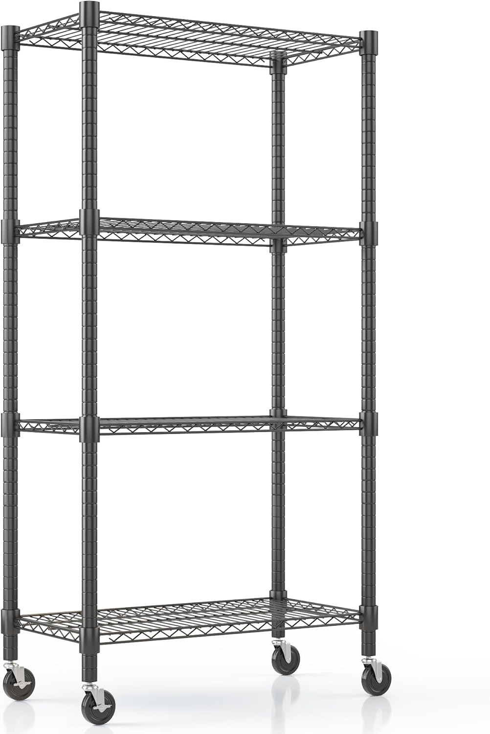 Himimi 72" H Wire Shelving Unit Storage, Metal Storage Shelves with Wheels, Heavy Duty Shelves with