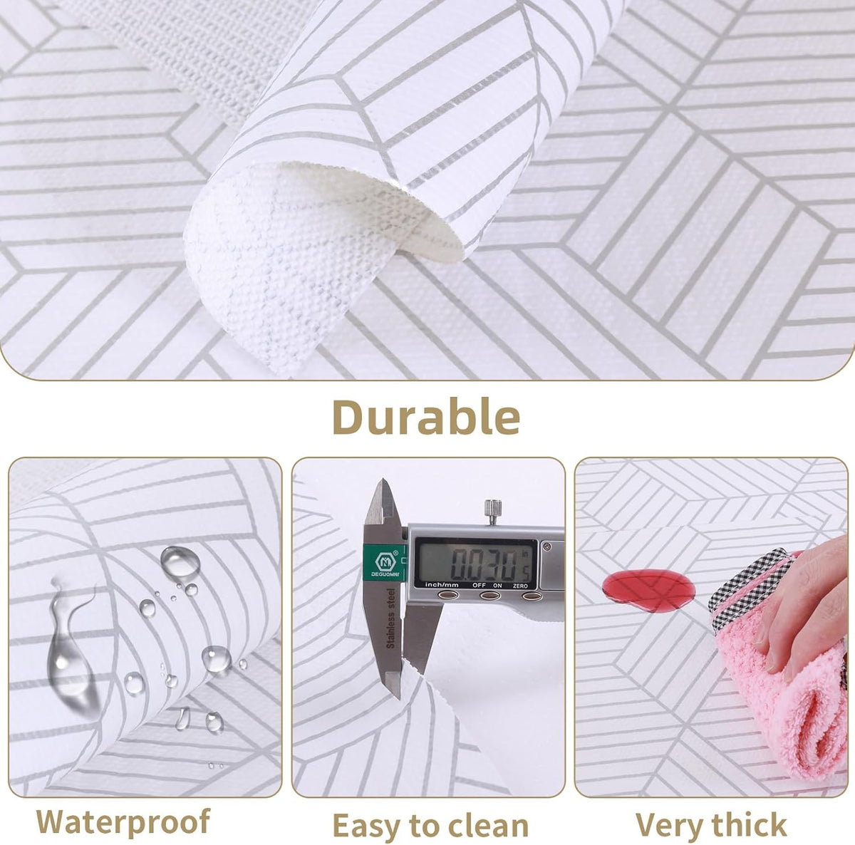 Shelf Liners for Kitchen Cabinets Non Adhesive Shelf Liner Paper Non-Slip Thickened Drawer Liner