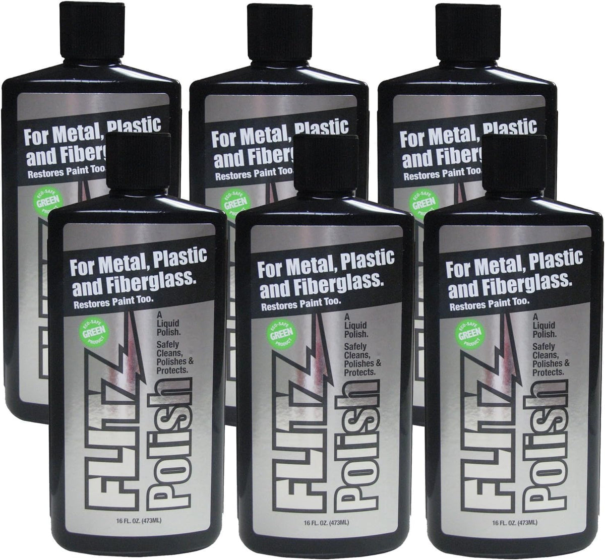 Flitz Multi Purpose Metal Polish Liquid - 16oz Bottle of USA-Made Tarnish Remover - For Aluminum