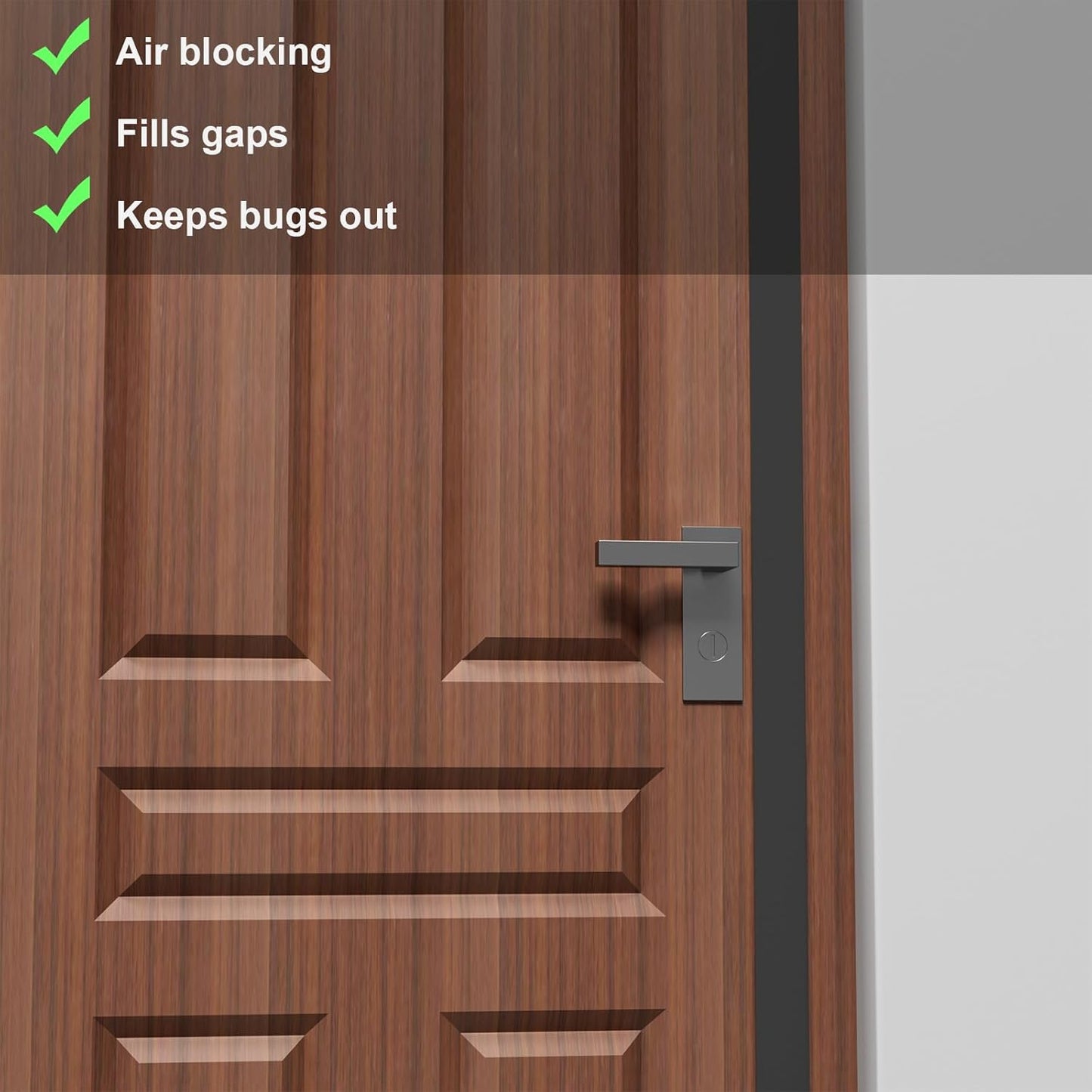 T-Shaped Door Draft Stopper, 1.37 in x 40 Ft Silicone Seal Strip for Windows Gaps, Weather