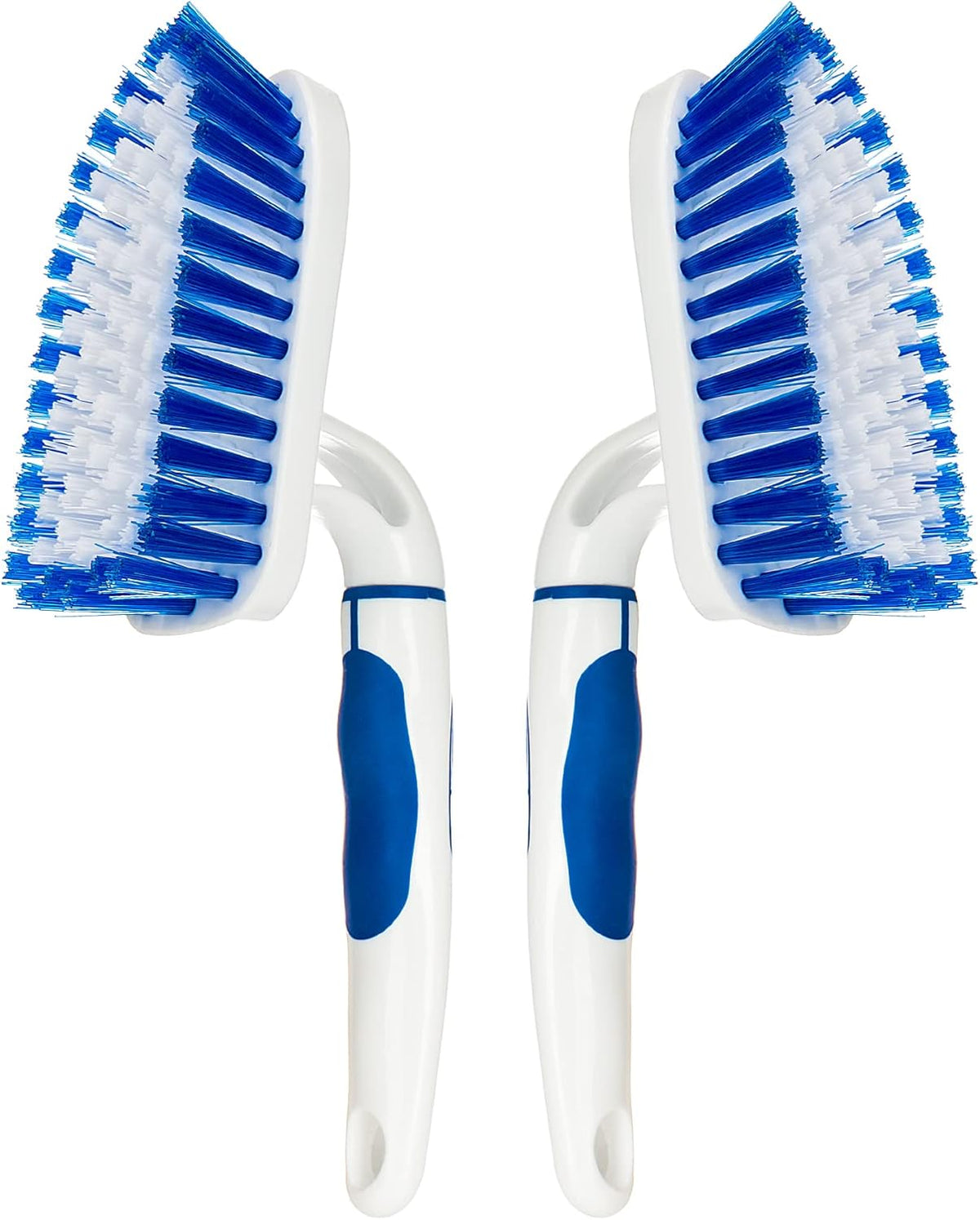2-Pack Scrub Brush for Cleaning with Long Handle,Medium Firm Brush Bathroom Cleaning Supplies and
