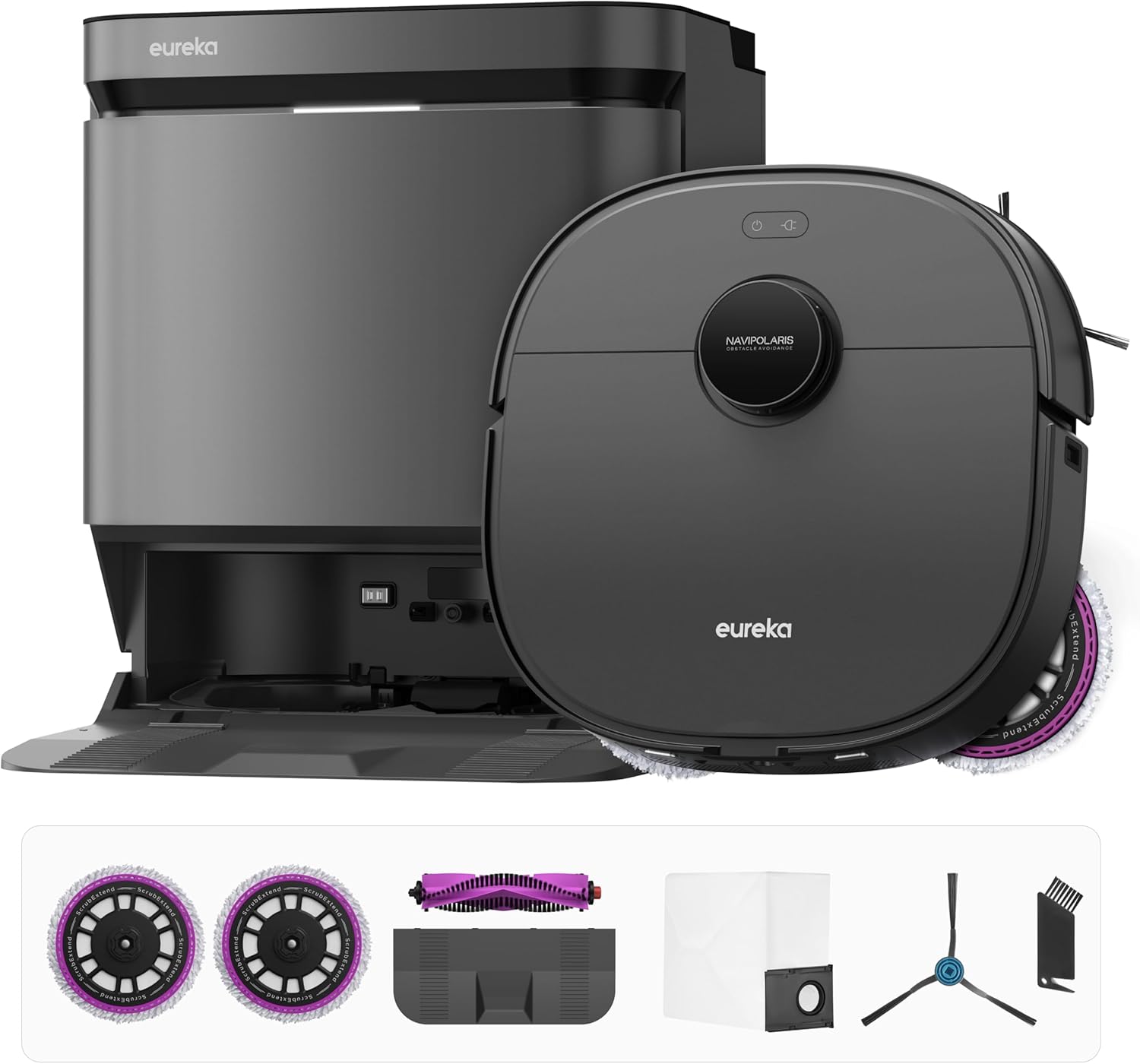 Eureka J15 Pro Ultra Robot Vacuum and Mop with Self Emptying Base, 16,200 Pa Suction, Flex-Arm