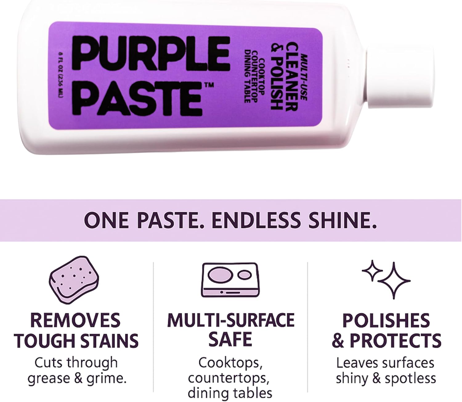 Purple Paste All Purpose Cleaning & Polishing Paste – Tough Stain Remover for Kitchen, Bathroom