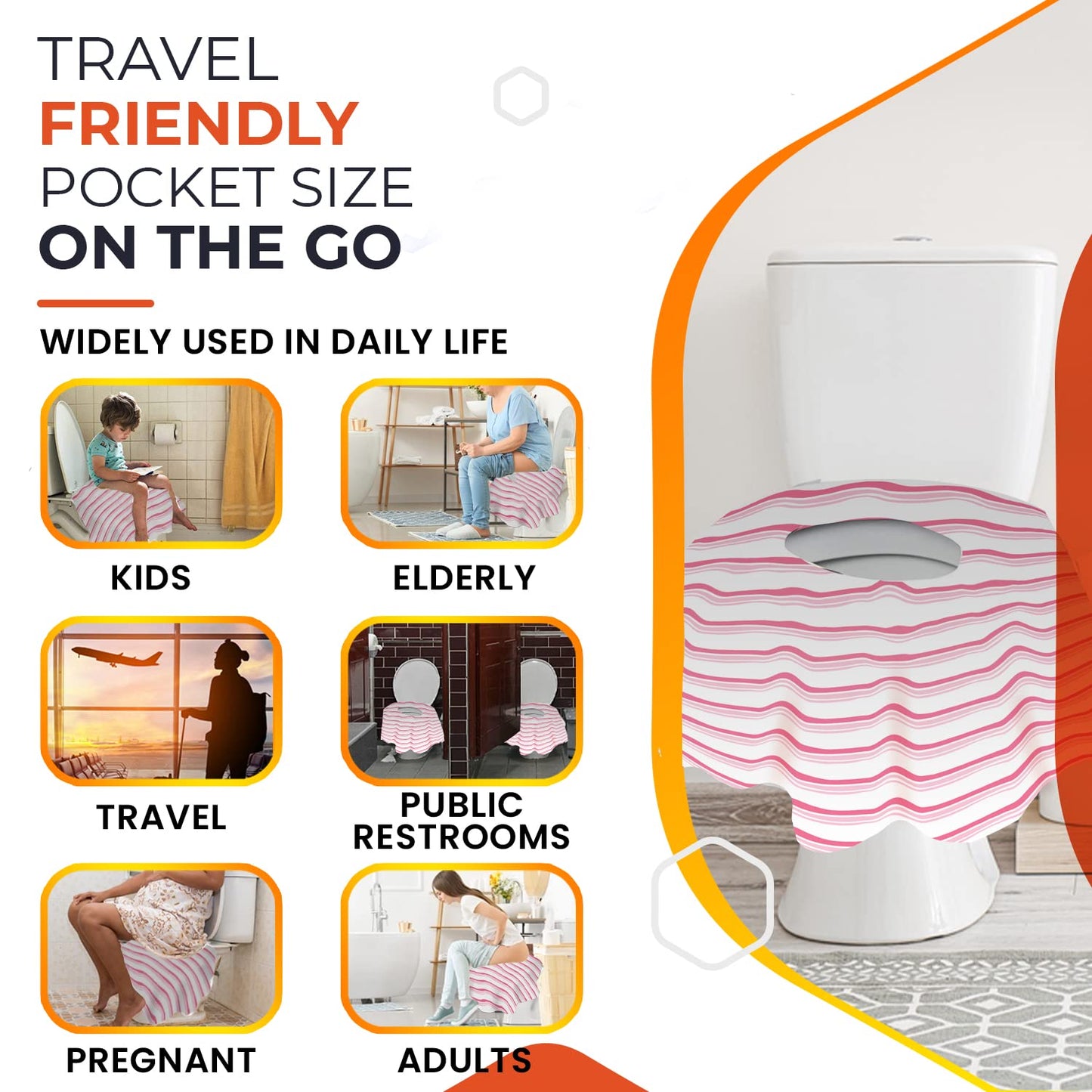 20 Extra Large Toilet Seat Covers Disposable for Kids & Adults-Toilet Covers Disposable for