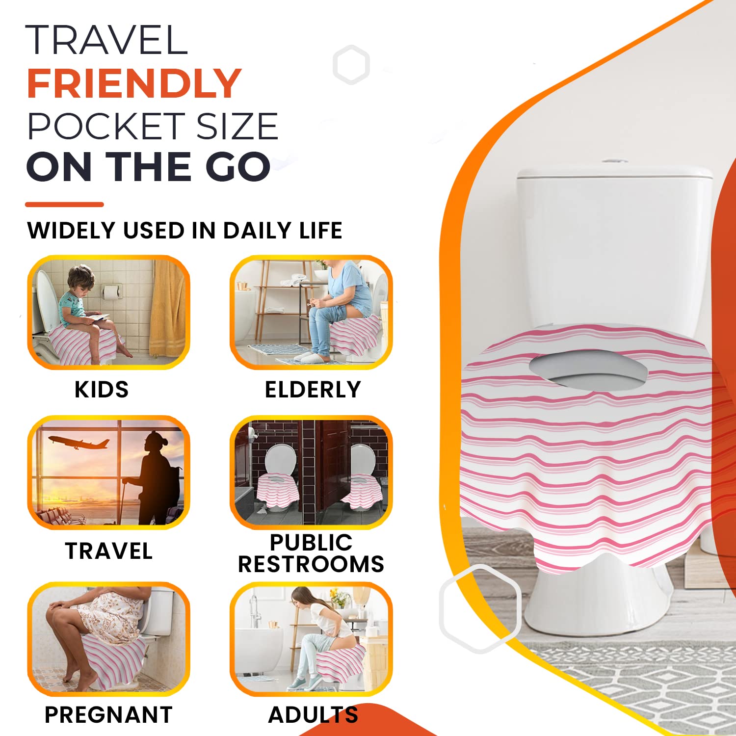 20 Extra Large Toilet Seat Covers Disposable for Kids & Adults-Toilet Covers Disposable for