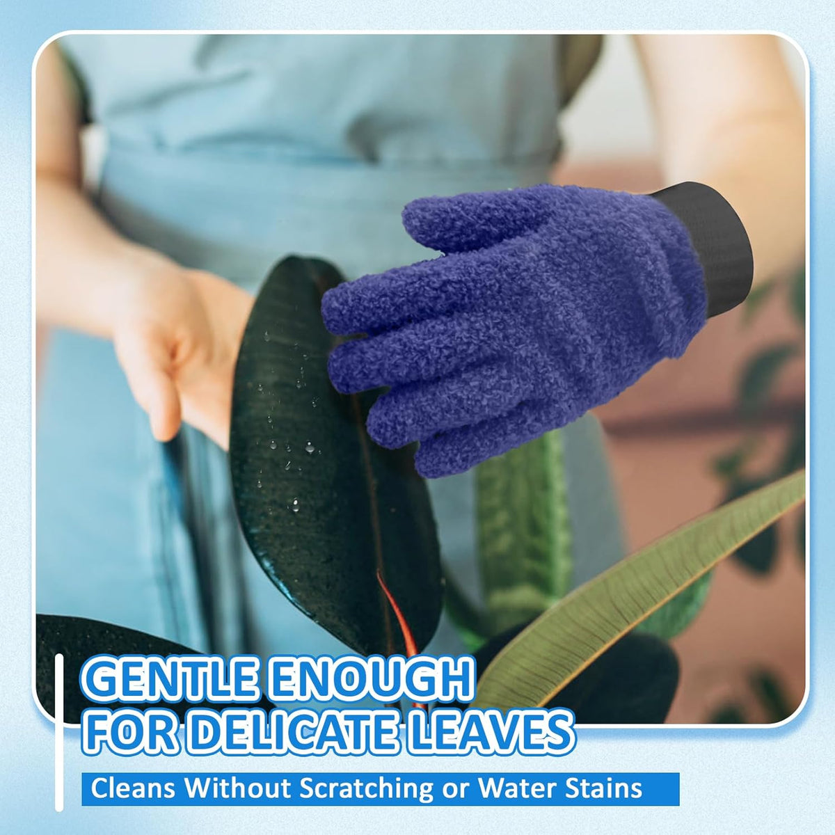 MIG4U 4 Pairs Microfiber Gloves - Dusting Gloves for House Cleaning - Washable Blind Cleaner Duster