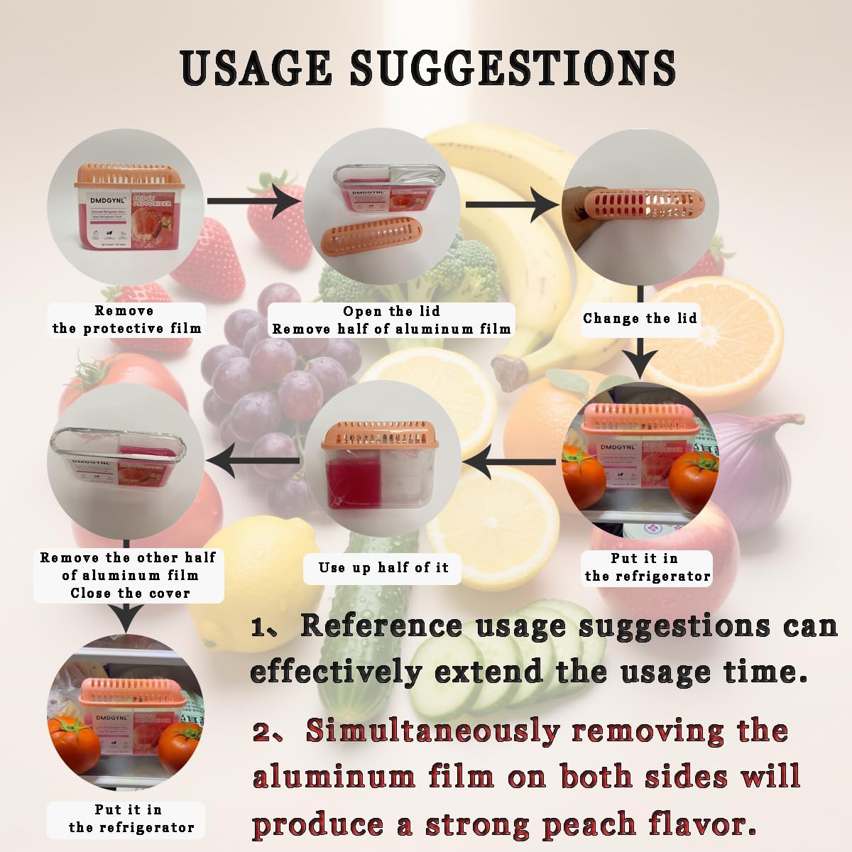 Fridge Deodorizer, Refrigerator Deodorizer More Effective Than Baking Soda, Natural Gel