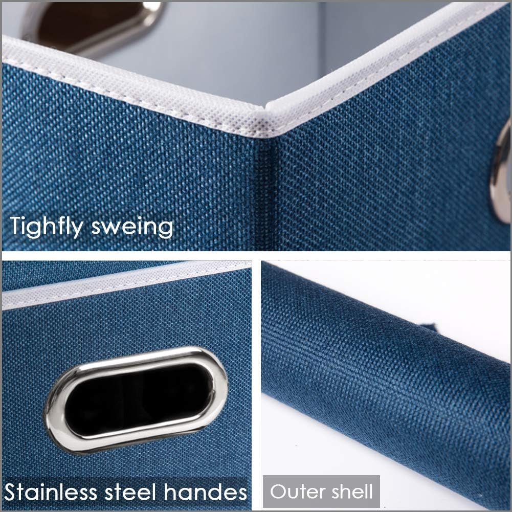 PRANDOM Collapsible Storage Bin with Lid [1-Pack] Fabric Foldable Storage Box Organizer Container