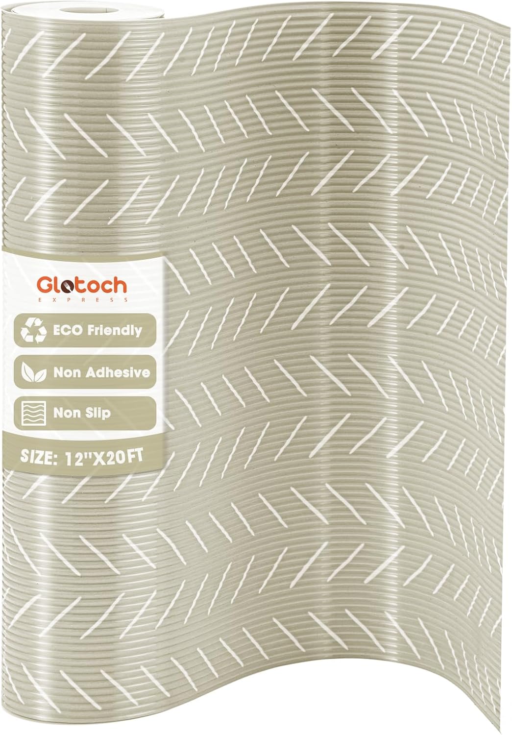 Glotoch Premium Non Slip Shelf Liner, Non Adhesive Drawer Liner, Waterproof Shelf Liners for