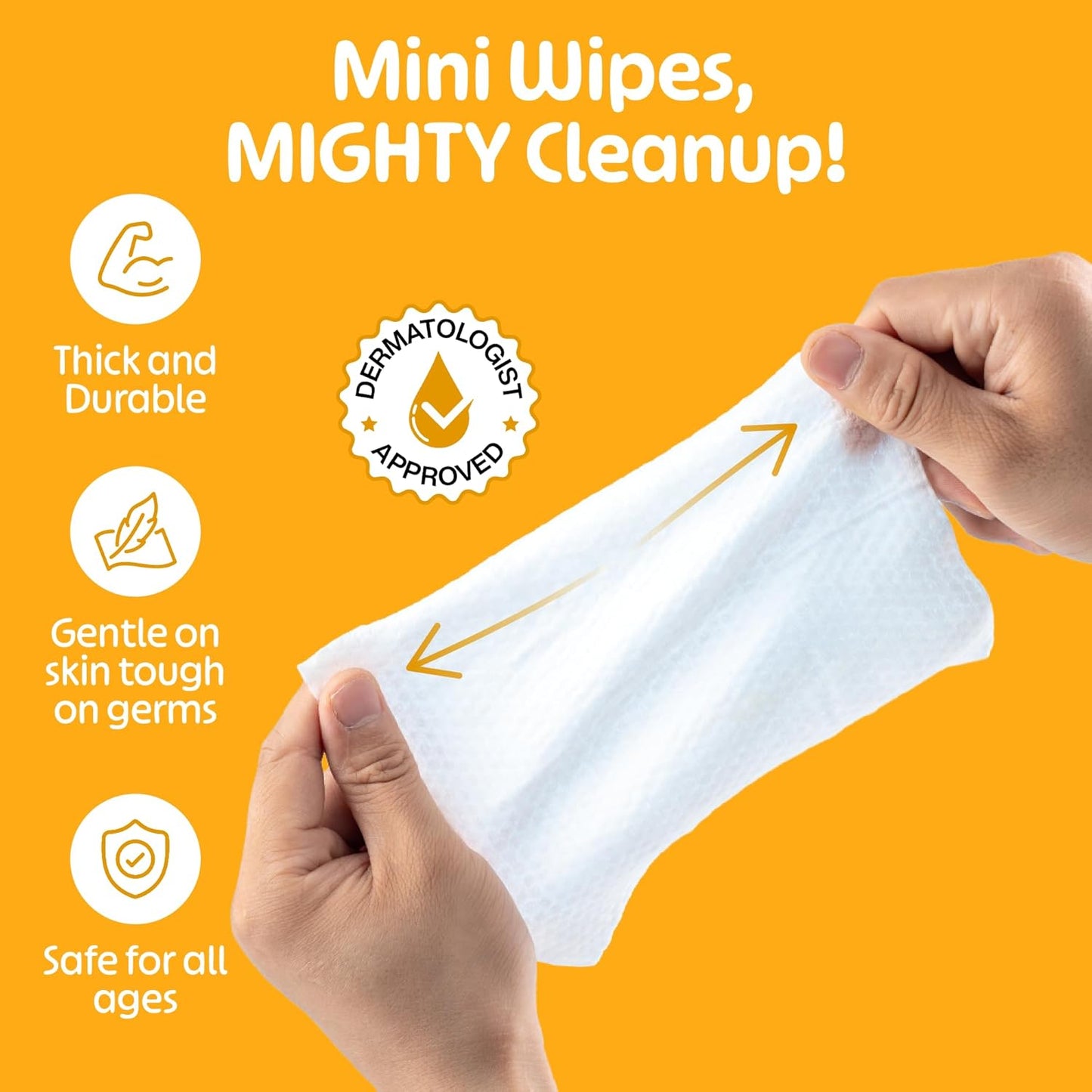 Fomin Mini Hand Sanitizer Wipes 16 Pack (8 Count) - Variety Pack Mini Wet Wipe - pH Balanced