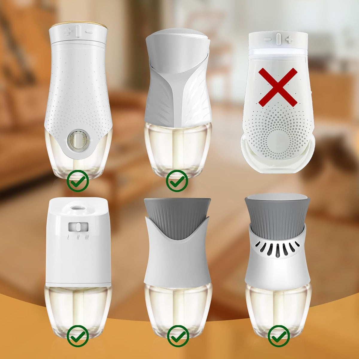 Plug-in Refills Home Plug-in Air Freshener - Hawaiian Scent Refills 6 Count Long-Lasting Fragrance
