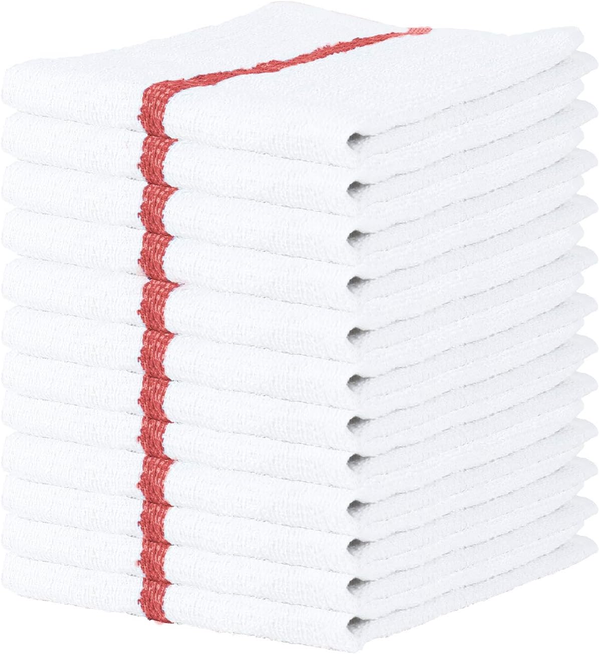 Arkwright Qwick Wick Bar Mop Towels - (Pack of 12) 100% Cotton Quick Dry Dishcloths, Super
