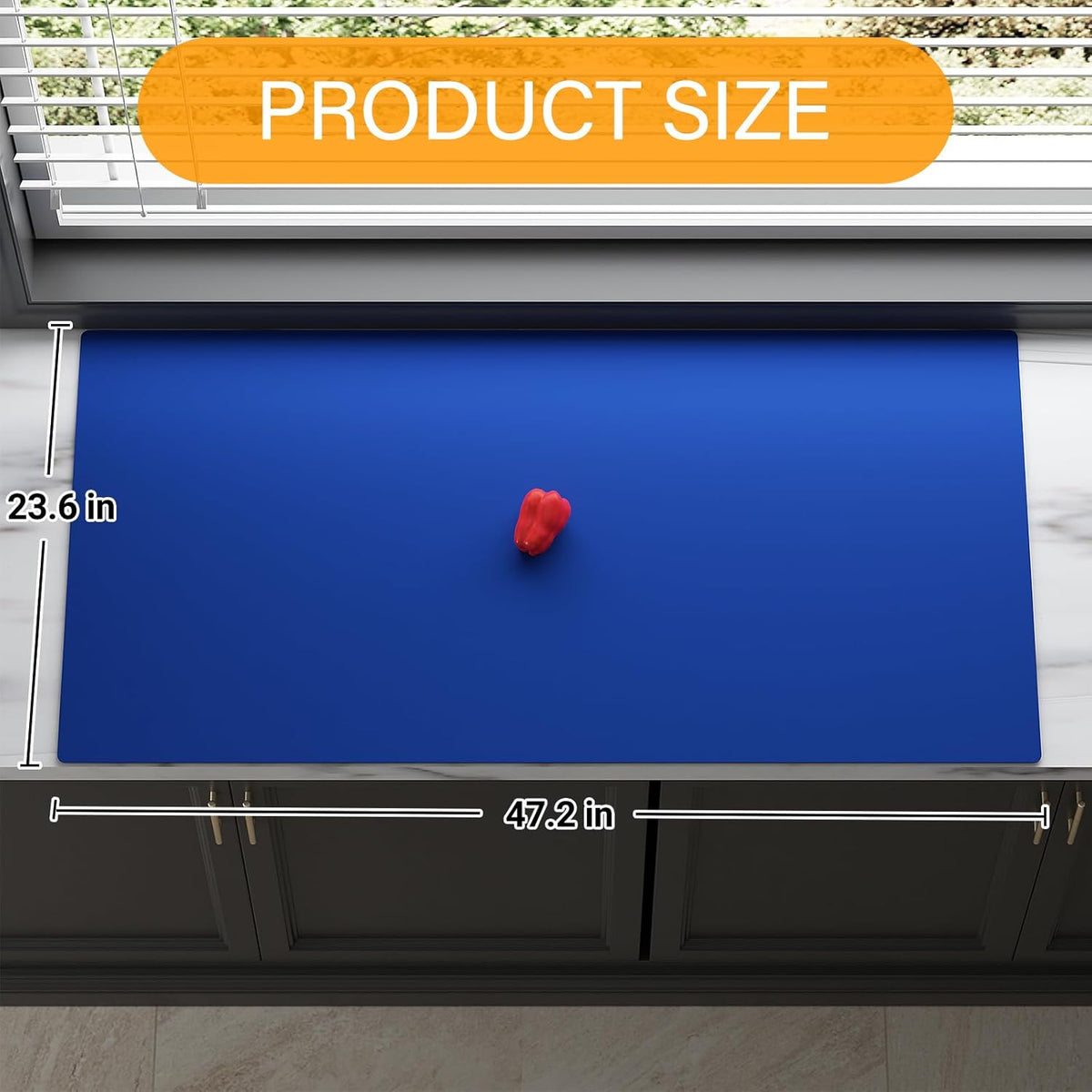 Quality Silicone Table Mat 47x24 Inch - High Heat Resistant (Lab Tested 482°F), Non-Slip