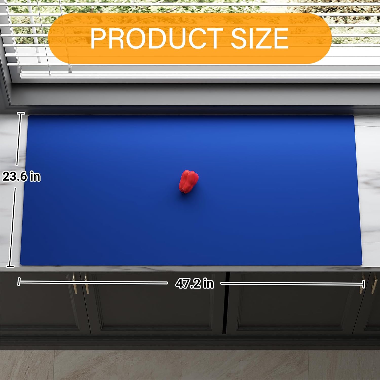 Quality Silicone Table Mat 47x24 Inch - High Heat Resistant (Lab Tested 482°F), Non-Slip
