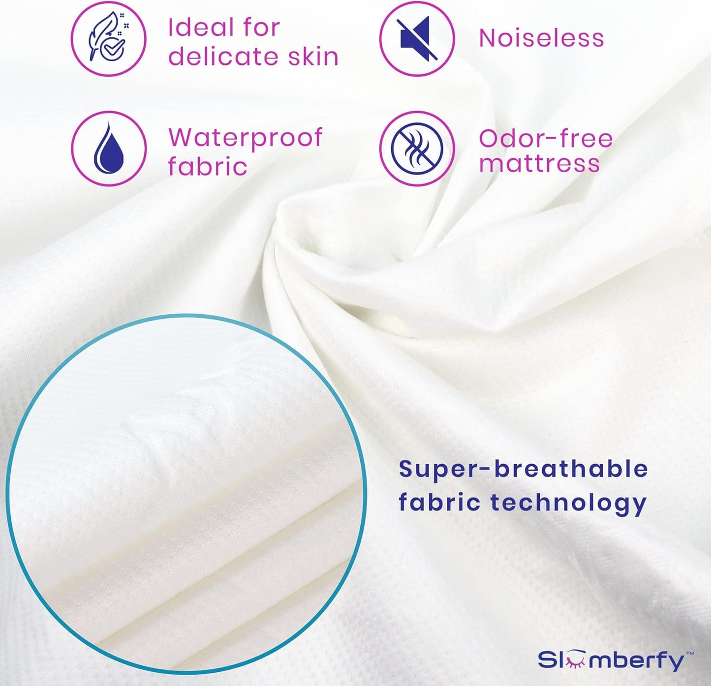 Waterproof Mattress Protector by Slumberfy | Hypoallergenic Viscose Made from Bamboo Mattress