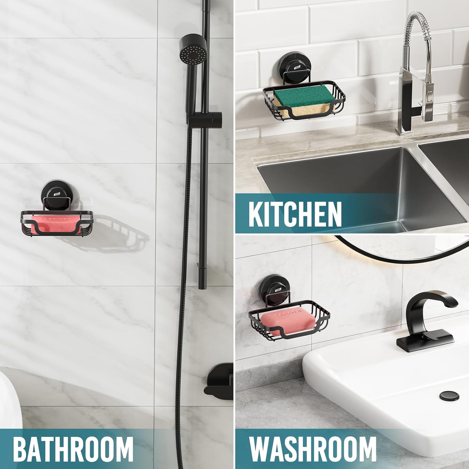 TAILI Soap Holder Bar Dish Suction Cup, Bar Shampoo Rack for Shower Wall, Draining Soap Saver Tray