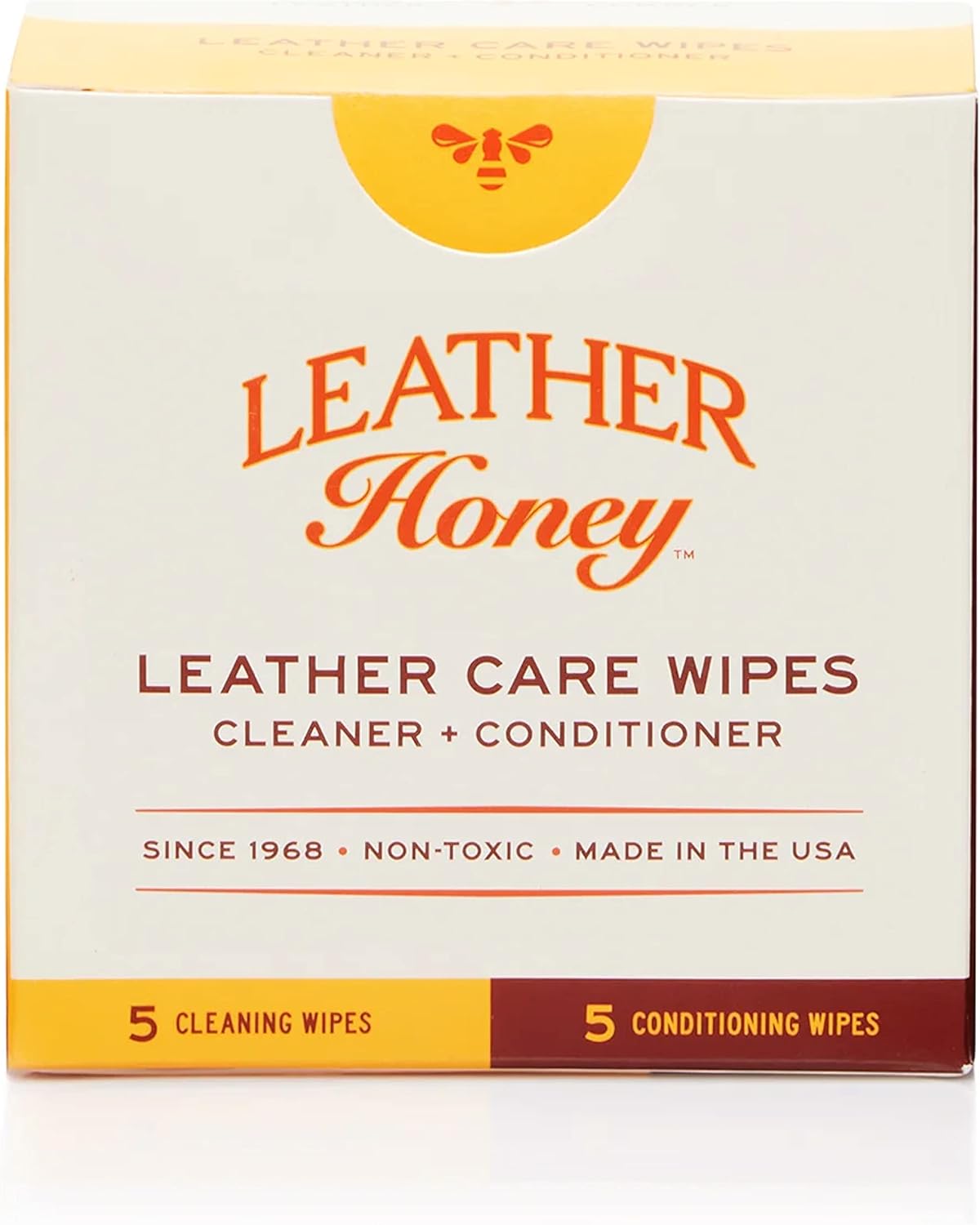 Leather Honey Leather Wipe Kit: Clean & Restore On-The-Go. For Any Color of Leather Couches, Car