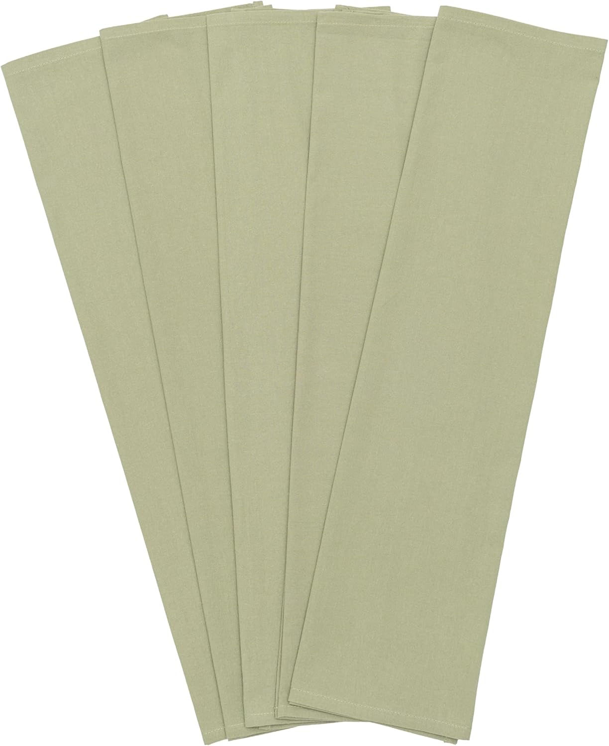 Sage Green Flour Sack Tea Towels - 100% Organic Cotton, 5 Pack, 27"x27", Highly Absorbent Dish