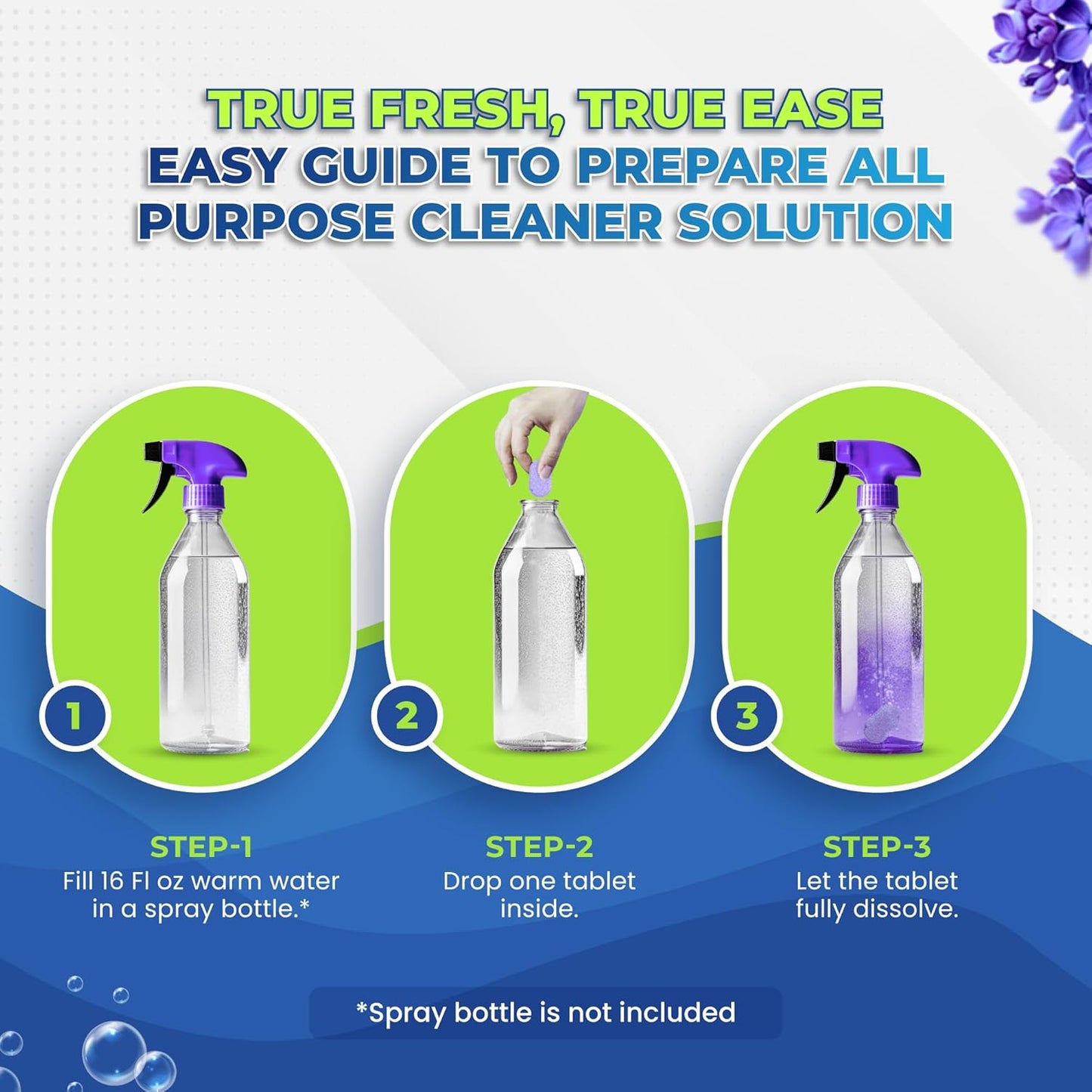 True Fresh All Purpose Cleaner Refill Tablets (24 Count) – Makes 384 fl oz, Effortless Cleaning