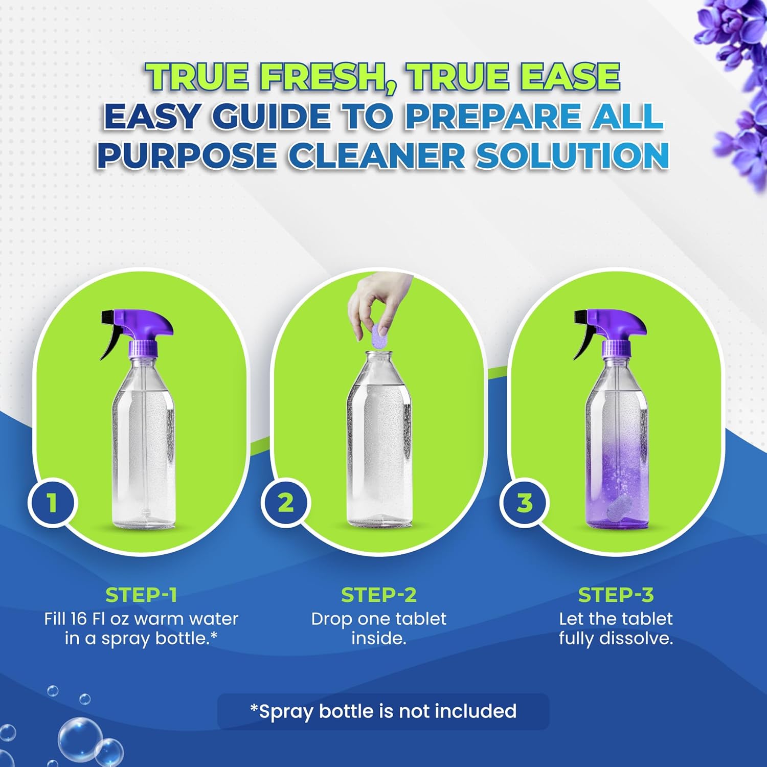 True Fresh All Purpose Cleaner Refill Tablets (24 Count) – Makes 384 fl oz, Effortless Cleaning