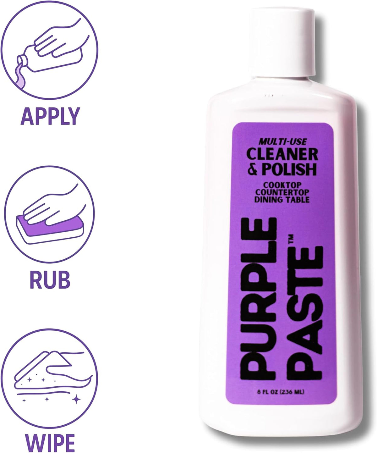 Purple Paste All Purpose Cleaning & Polishing Paste – Tough Stain Remover for Kitchen, Bathroom