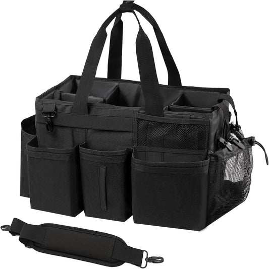 Wearable Cleaning Caddy Organizer with Handle & Shoulder Straps for Housekeepers, Under Sink & Car