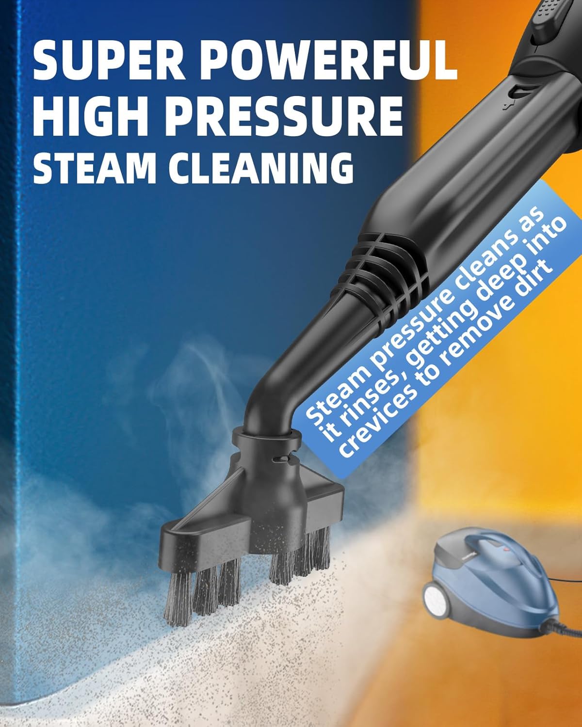 Pressurized Handheld Steam Cleaner for Home Use with 30 Accessories – Heavy Duty Portable Steamer