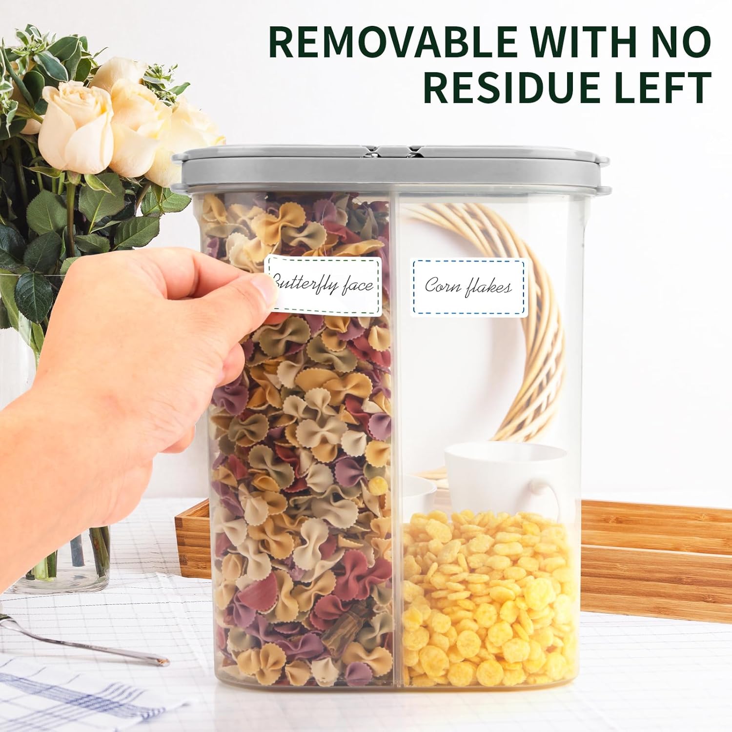500 Removable Freezer Labels, 2x3 inches Water Oil Waterproof Stickers to Write on for Bottles