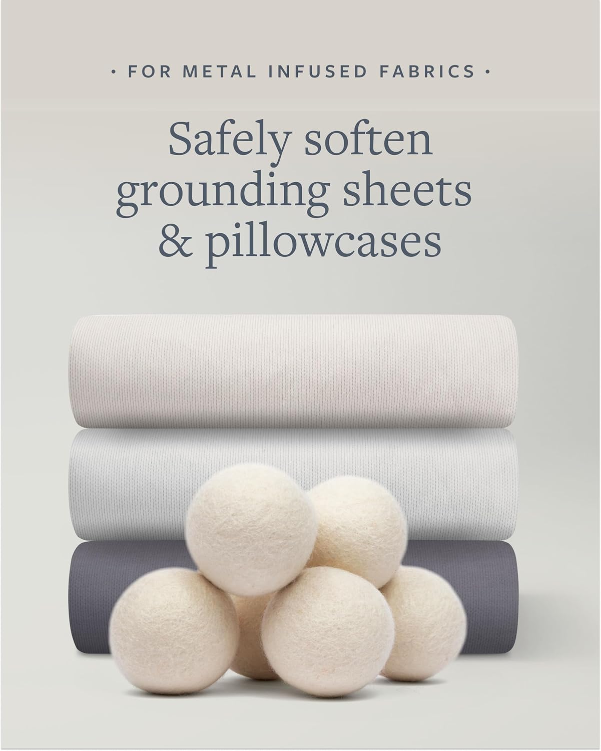 GroundLuxe Premium New Zealand Wool Dryer Balls - 6-Pack, 100% Organic, Hand-Felted, Reusable